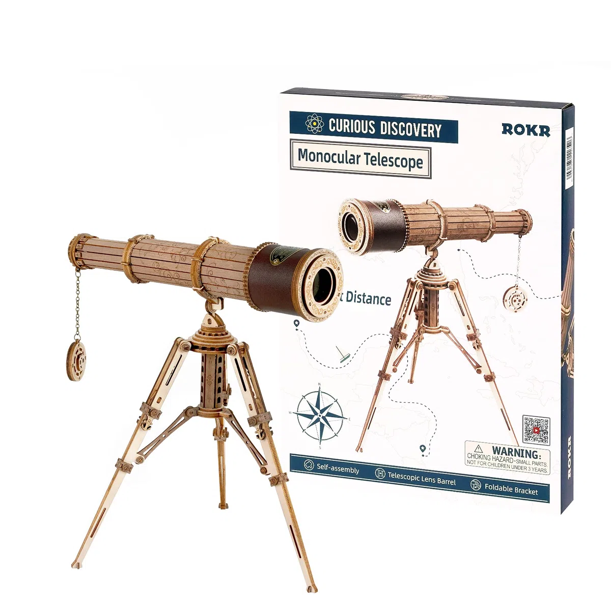 ROKR 3D Puzzle Telescopio Monoculare Modellismo da Costruire 314 Pezzi per Adulti e Bambini Sopra i 14 Anni
