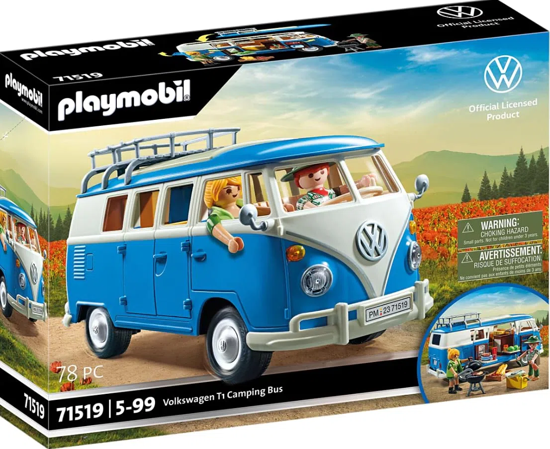 PLAYMOBIL Volkswagen 71409 T1 Camping Bus Edeka Edition 2, per bambini dai 5 anni in su