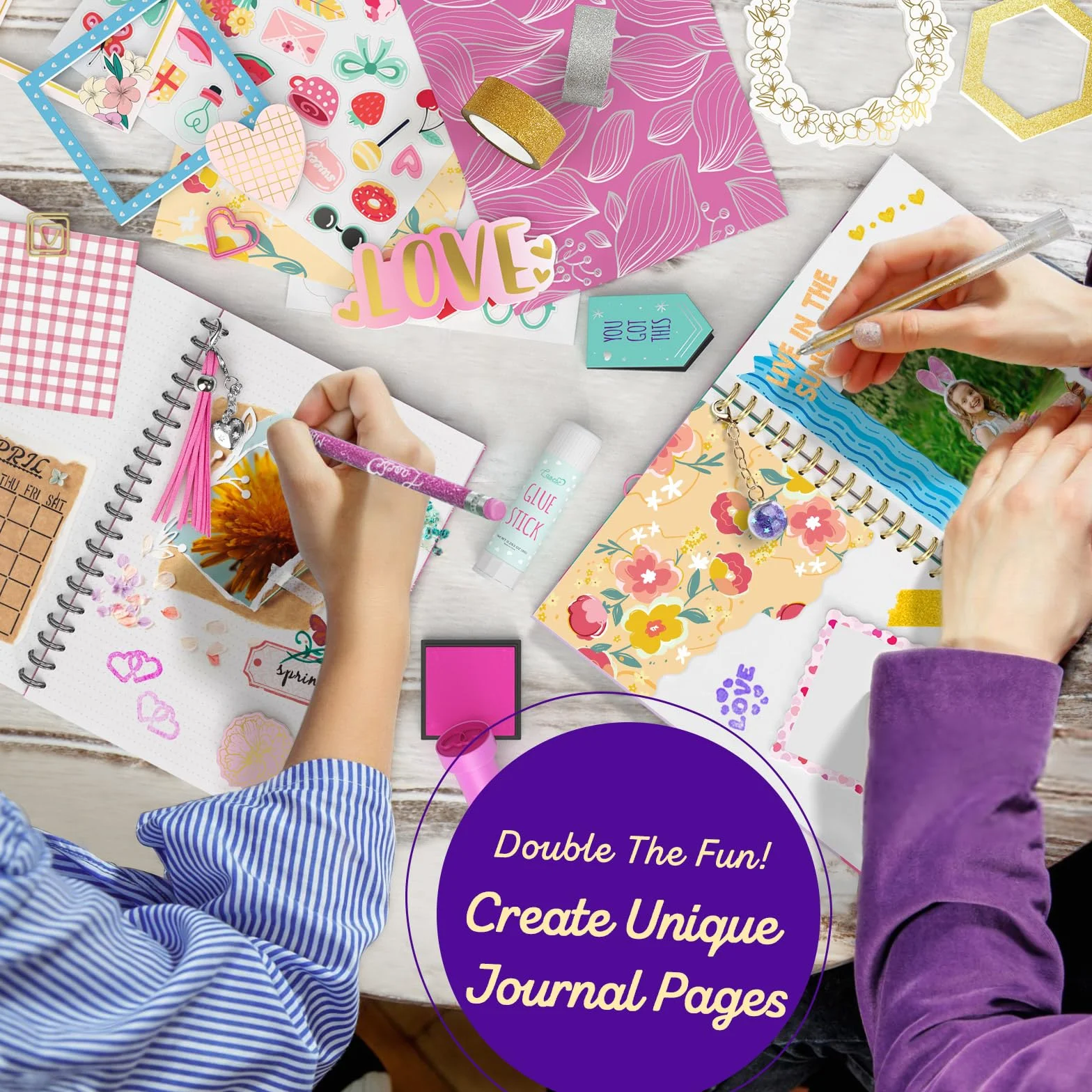 LAOESE Kit diario fai-da-te 2 pezzi - Regali per ragazze 8-14 anni - Idee regalo compleanno - Arti e mestieri bambini