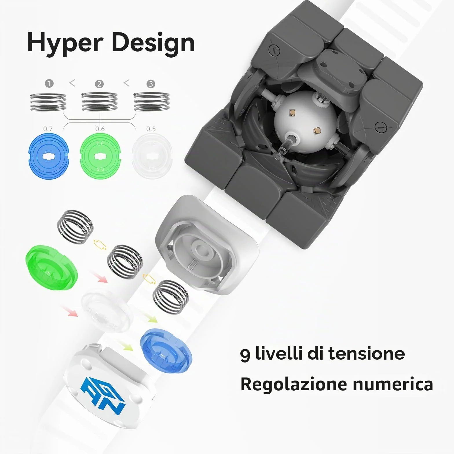 GAN 356 i3 Cubo Magnetico Intelligente Stickerless 3x3 - Smart Cube con Tracciamento e Cronometro App CubeStation - Speedcube Magico
