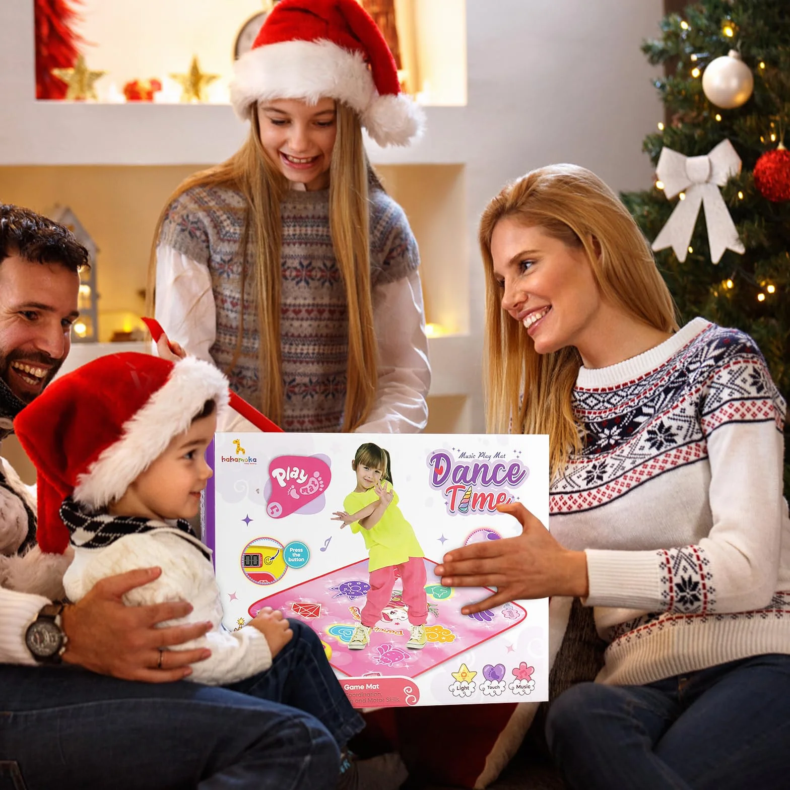 Bambini Tappetino da Ballo, GuKKK Tappeto da Ballo per 3 4 5 6 7 8 9 10+ Anni, Tappetino Musicale Elettronico, Giocattolo Tappeto Musicale da Ballo,Regali di Natale di Compleanno per Ragazze e Ragazzi