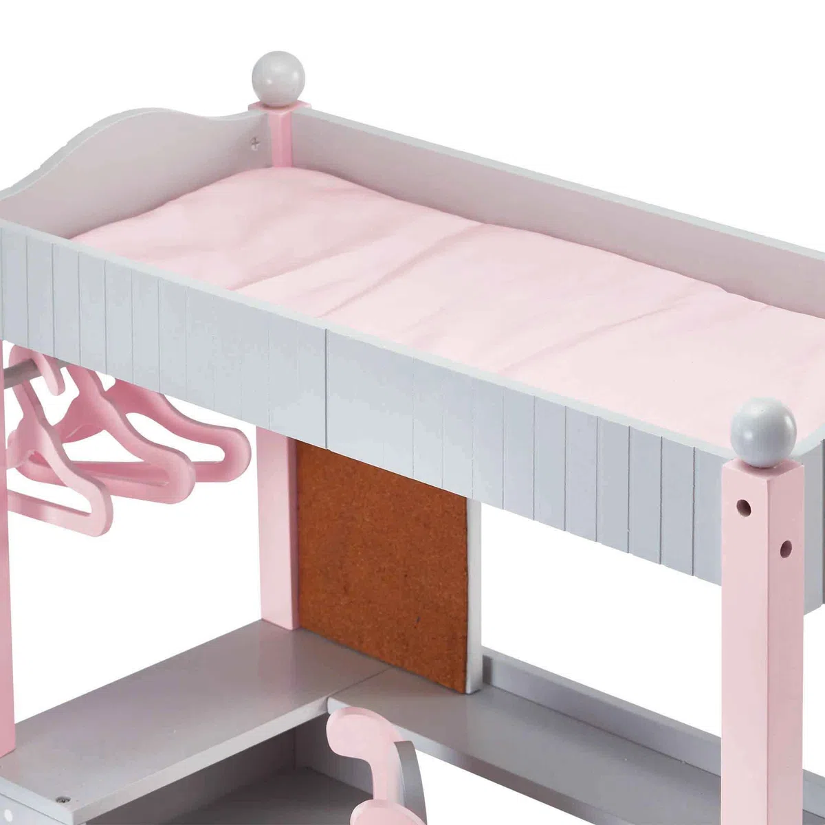 Letto a Castello e scrittoio Legno per Bambole da 40 cm Olivias World TD-0204AG