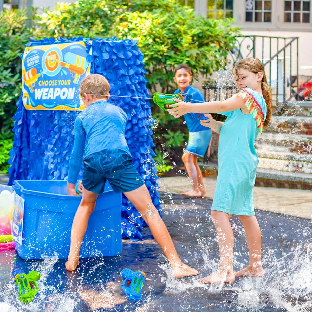 12 Pack Mini Pistola Acqua per Bambini_Pistole Acqua con Gittata 7m/23ft, Giochi Acqua Estivi per Giardino, Spiaggia, Feste Familiari, Regali per Pasqua, per Bambini 3-6 Anni Ragazzi e Ragazze