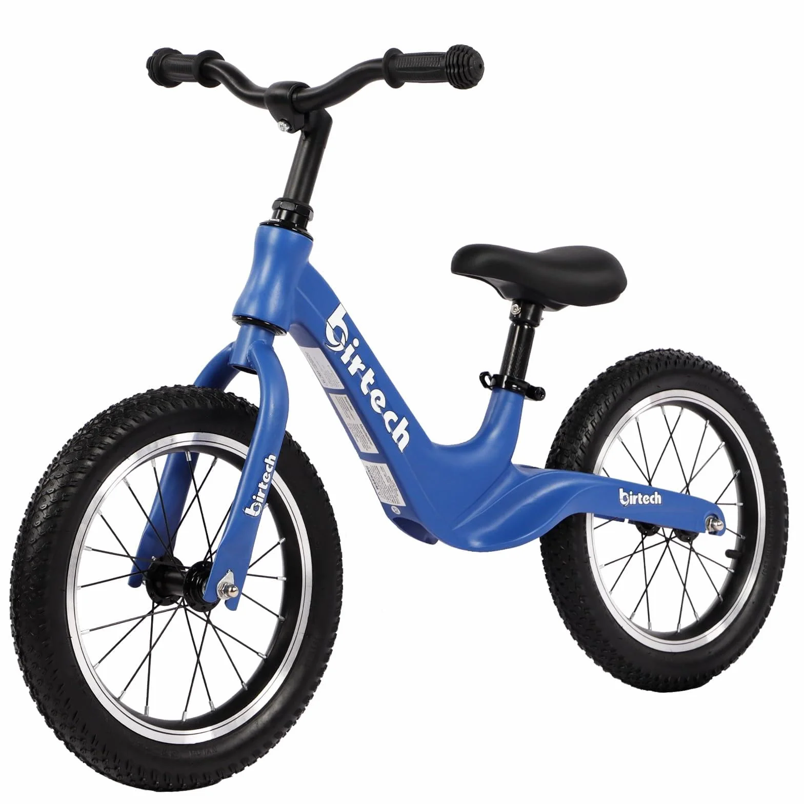 H.yeed Bicicletta da corsa per bambini da 35,6 cm (14 pollici) con pneumatici e telaio in lega di magnesio, leggera, senza pedale, bici da allenamento per bambini 3 4 5 6 anni (blu)