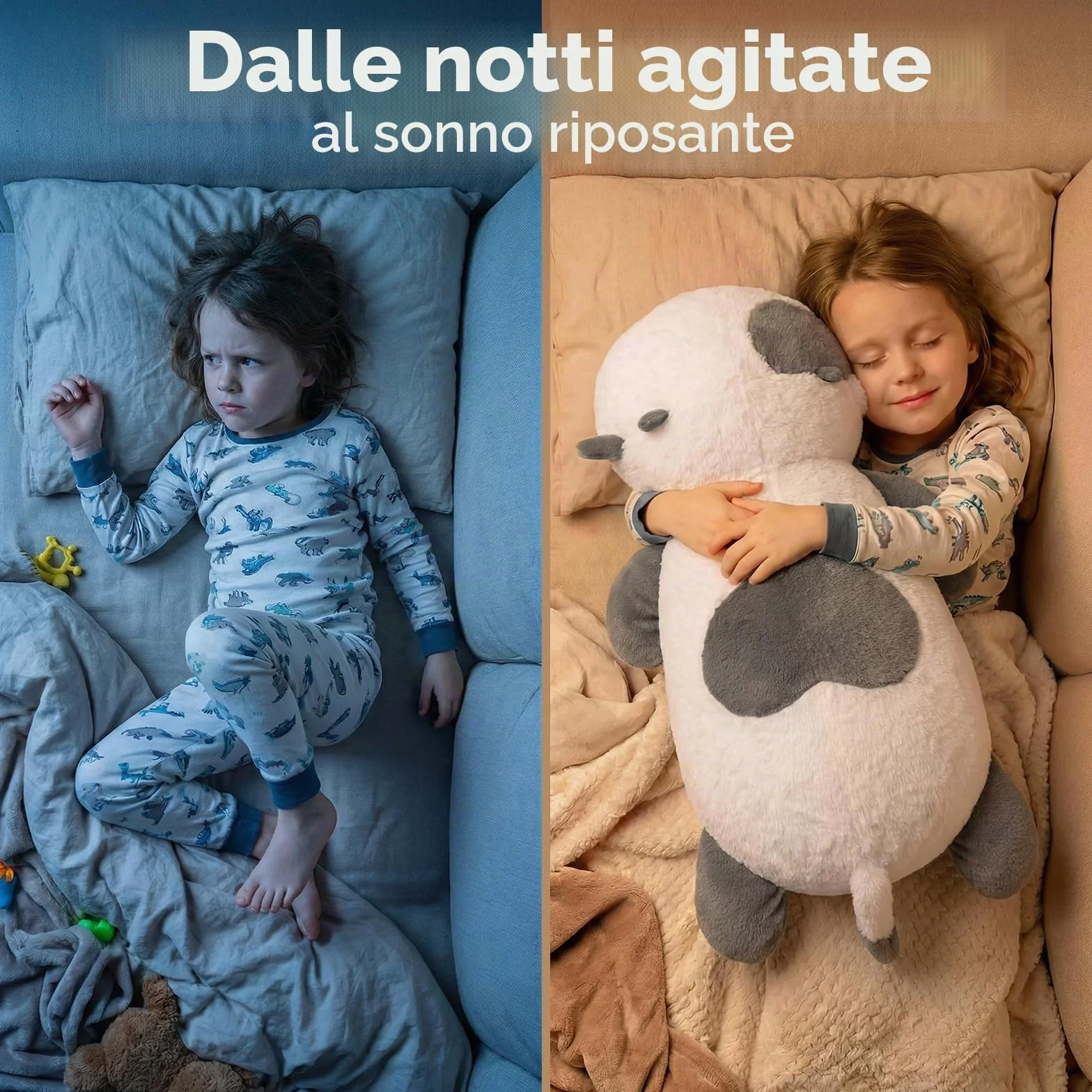 Mewaii Peluche Ponderato Mucca Grigia Bianca 58CM 4.0 Lbs – Cuscino Giocattolo Kawaii Morbido e Confortevole, Compleanno e Occasioni Speciali