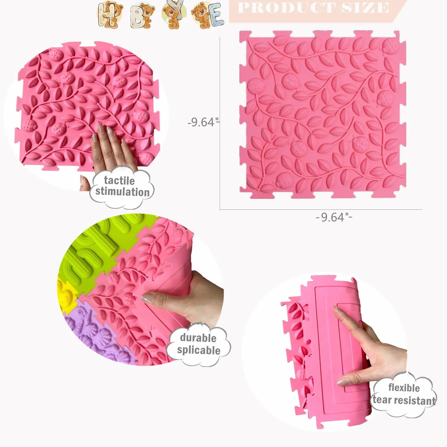 Tavole Sensoriali per Esplorazione Multisensoriale 6 Pezzi - Tappeto Massaggio Bambini Autistici - Puzzle Giocattoli Tattili