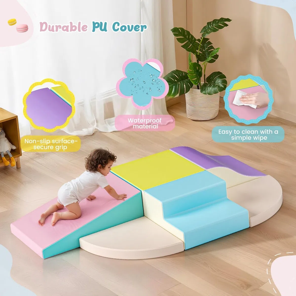 Blocchi di costruzione in schiuma per bambini, 6 pezzi, sicuri e non tossici, morbidi e grandi