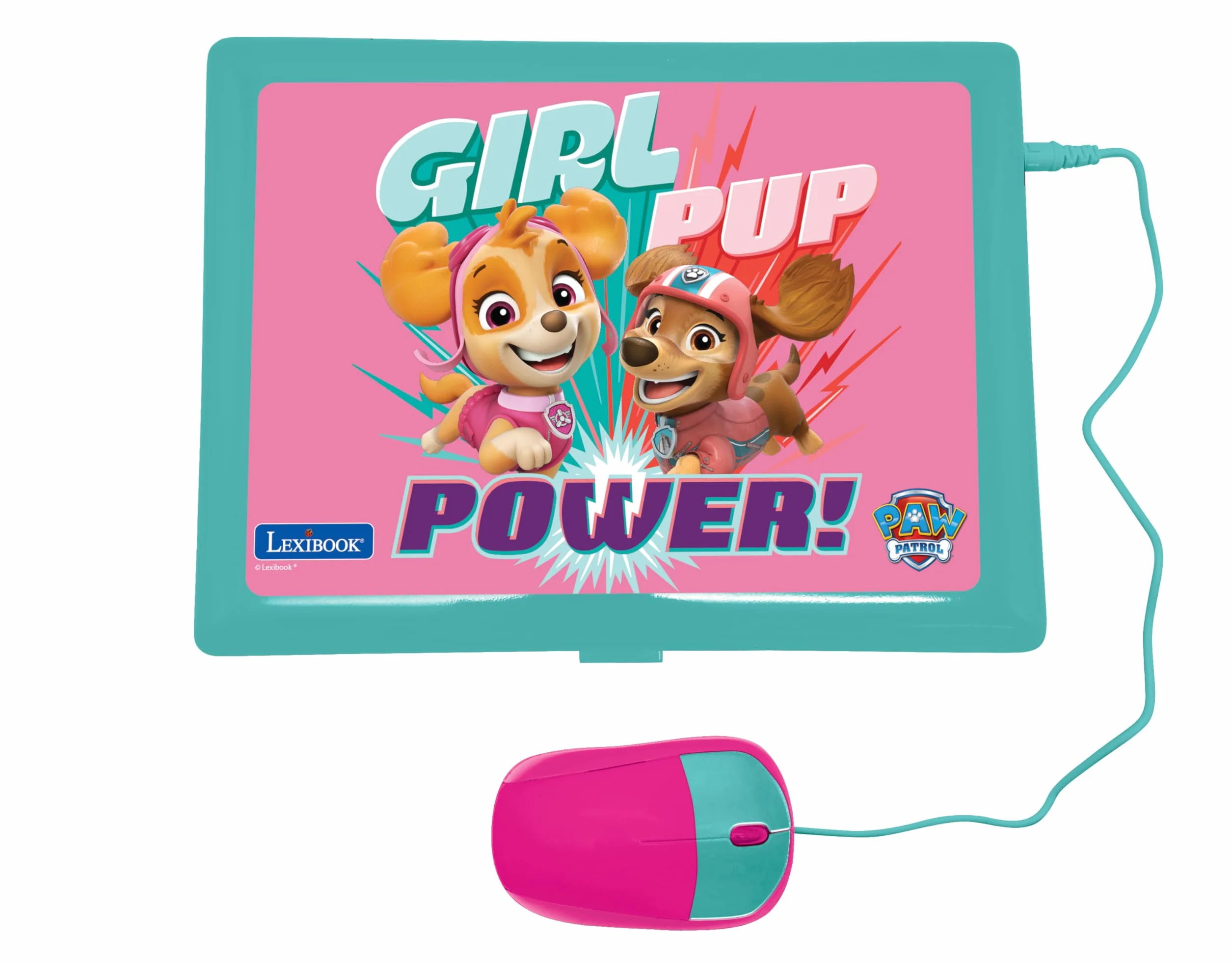 Lexibook Paw Patrol - Computer educativo bilingue Francese/Inglese, Giocattolo per Bambini con 124 attività per Imparare, divertirsi e Suonare Pianoforte, Rosa, JC598PAGi1