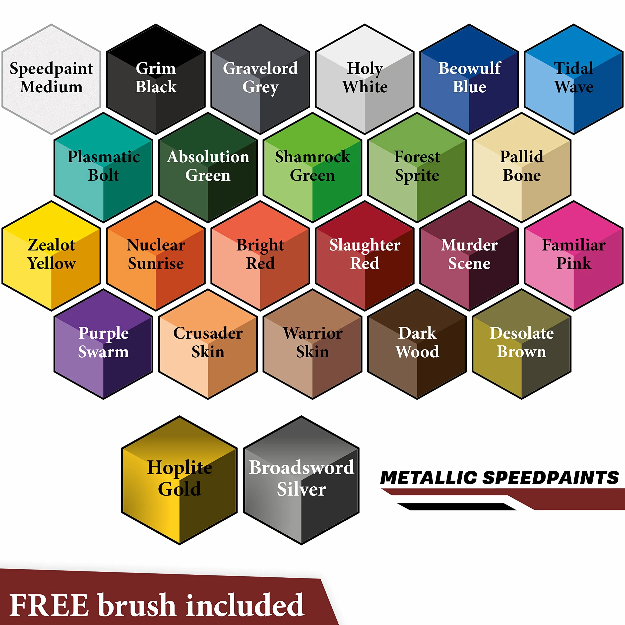 The Army Painter Speedpaint Most Wanted Set 2.0, Colori Acrilici Set Con 24 Bottiglie Da 18ml Di Gamma Di Colori Dal Speedpaint Starter Set, Incluso 1 Pennello Base Per La Pittura Di Miniature D&D