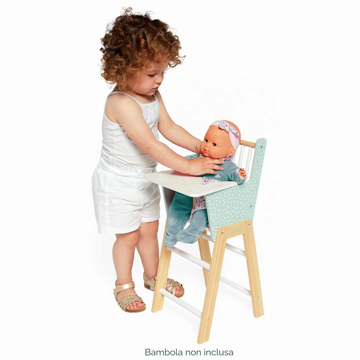 Janod Seggiolone Zen in Legno FSC Giocattolo di Imitazione Accessorio per Bambole 42 cm 3 Anni