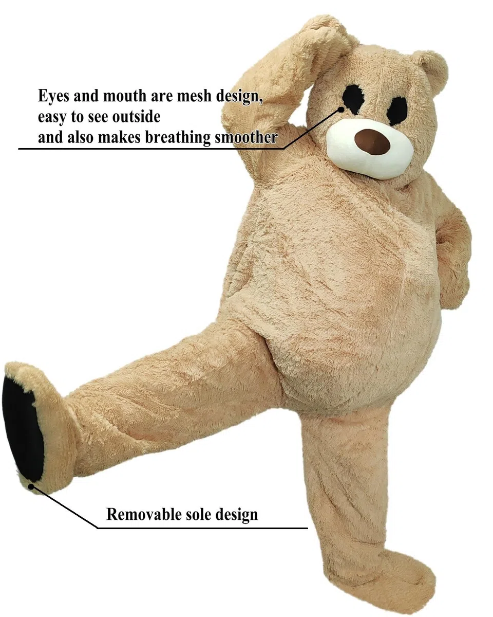 Orsetto grande mascotte danzante gigante in peluche, portatile, per cosplay e adulti, per uomini e donne