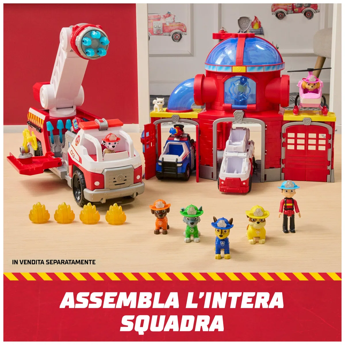Paw Patrol Camion dei Pompieri Marshall Lanciatore Rapido Luci Suoni Giocattoli 3+ Anni