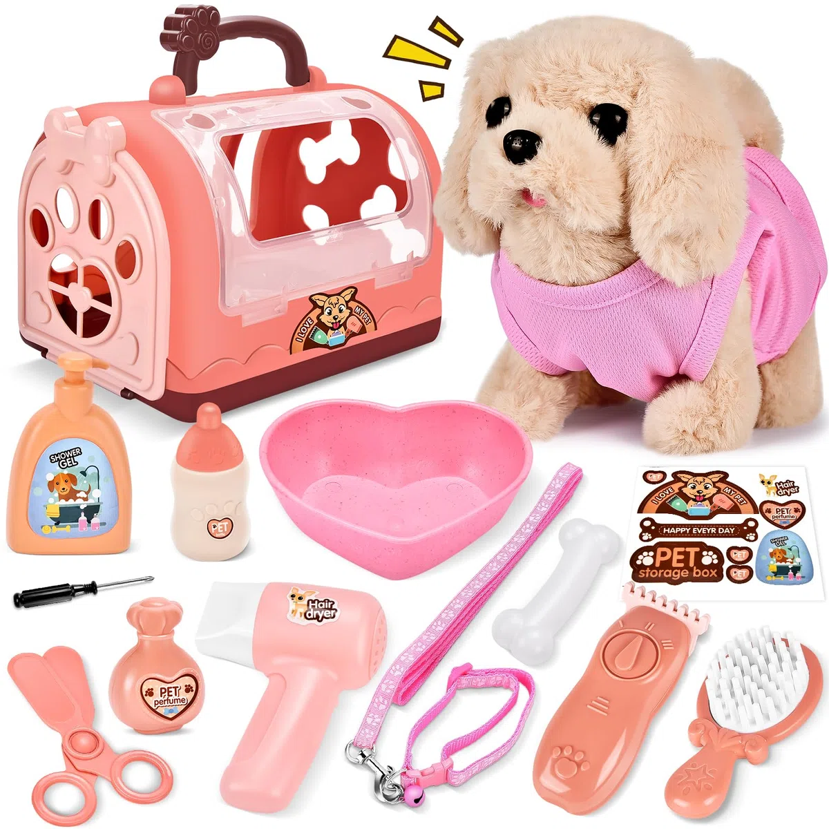 Herefun Elettronico Cane Giocattolo Interattivo Realistico per Bambini