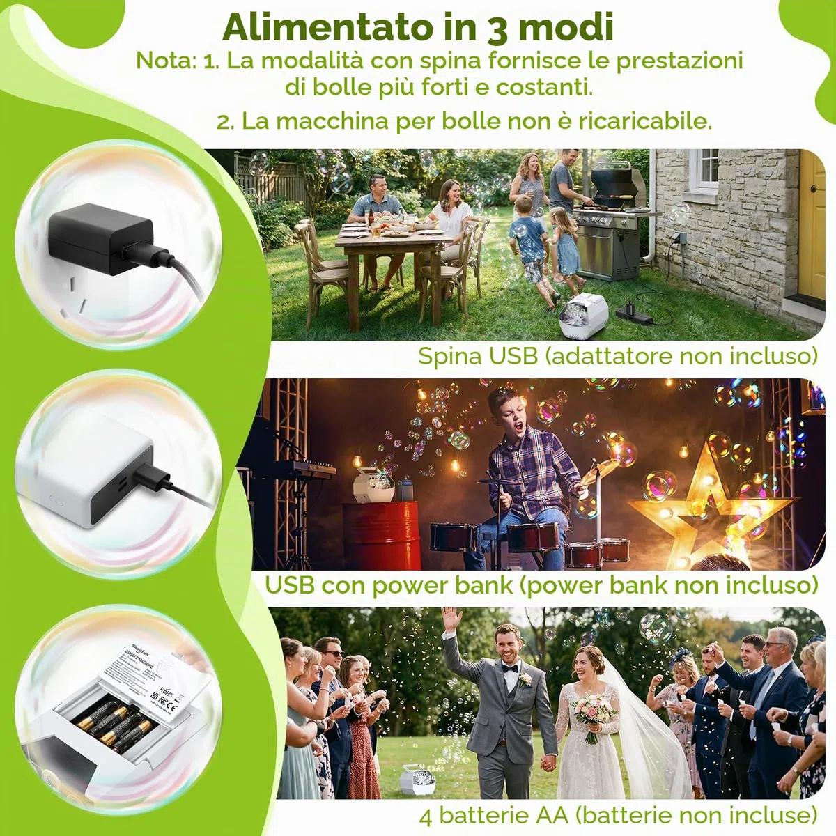 Macchina per Bolle di Sapone Automatica, Theefun Maker Automatico di bolle 1500+ /min, Macchina Bolle di Sapone Bambini 500ml Bolle di Sapone per Bambini Matrimonio Festa Compleanno