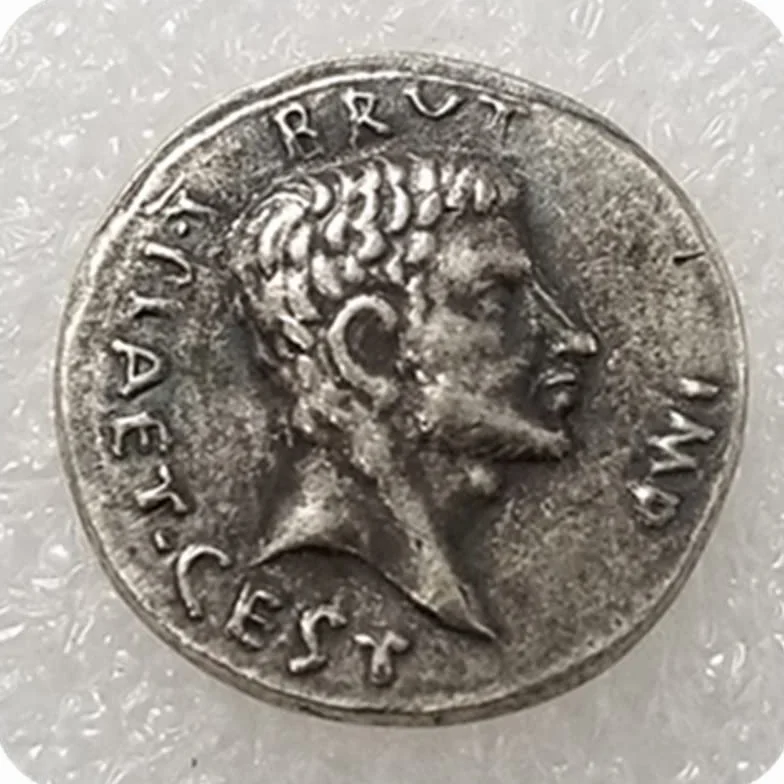 Monete romane antiche, monete argento da collezione romana, moneta antica roma, monete europee vecchie per collezionisti, regali portafortuna (Ancient Rome-Brutus Eid Mar)