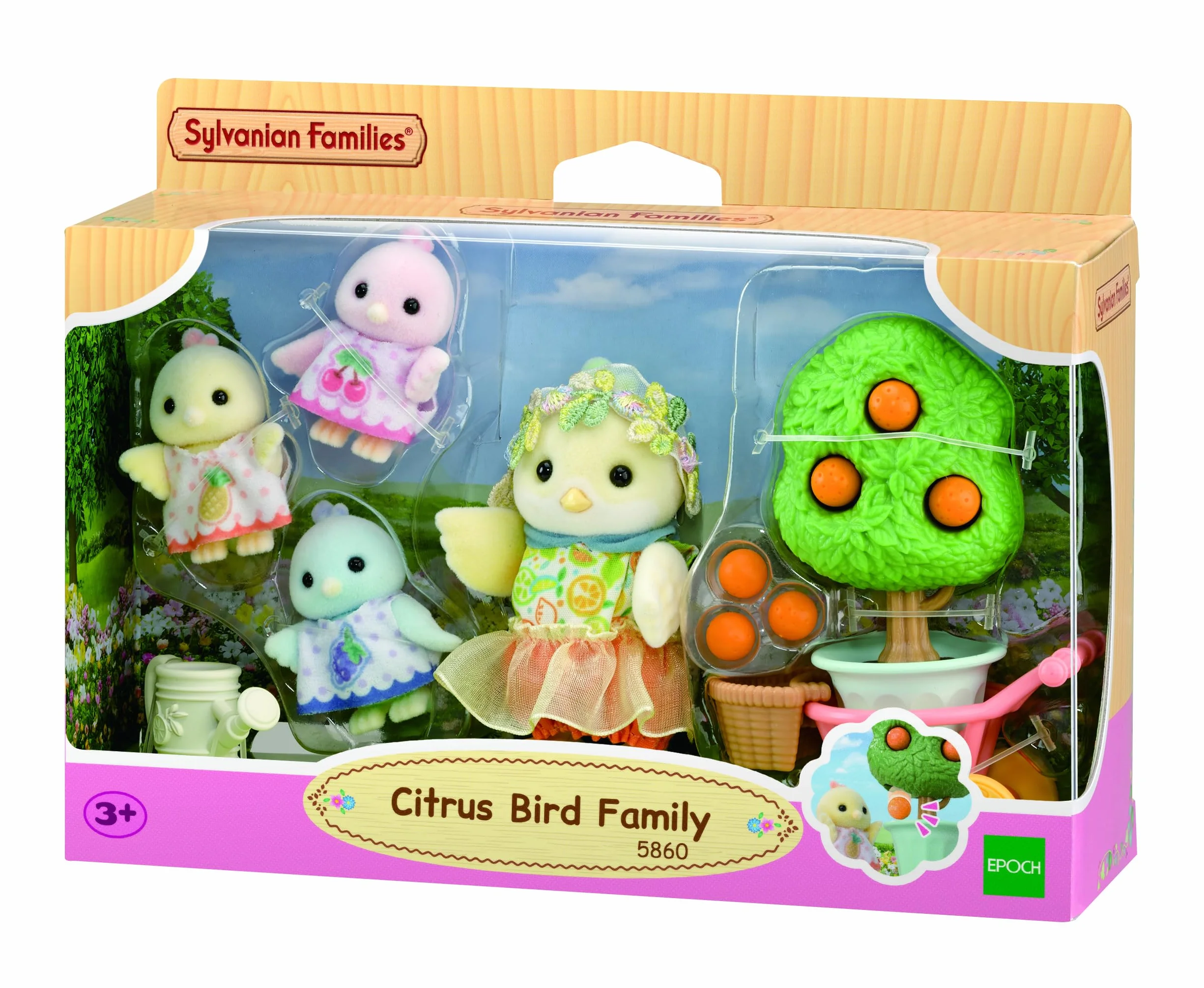 Sylvanian Families - 5860 Famiglia Uccelli Agrumi - Set di gioco bambole