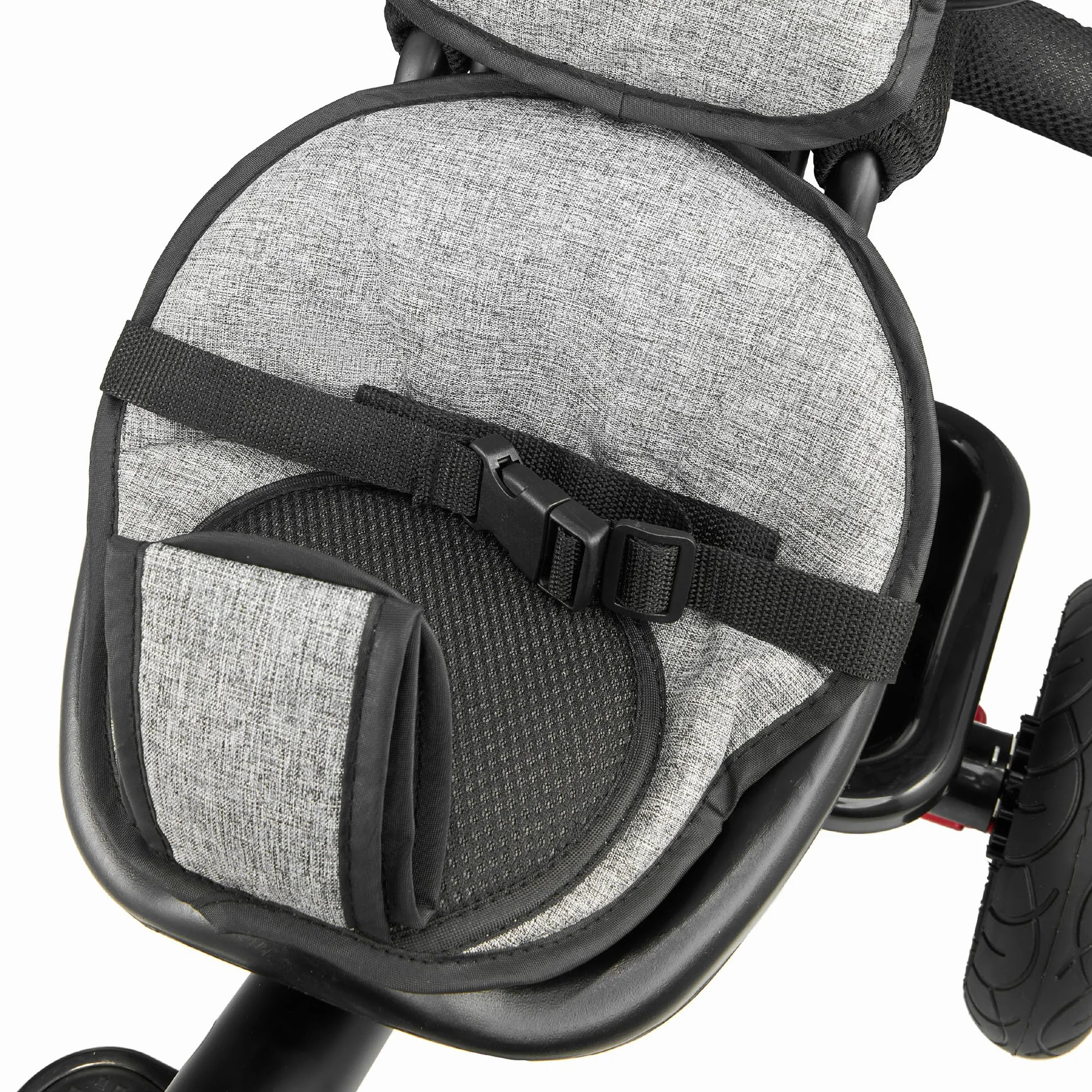 HyperMotion Triciclo Pieghevole per Bambini 1-4 Anni con Manubrio per Genitori - Bicicletta Evolutiva fino a 20kg - Monopattino Bambino Regolabile con Struttura Ergonomica, Grigio