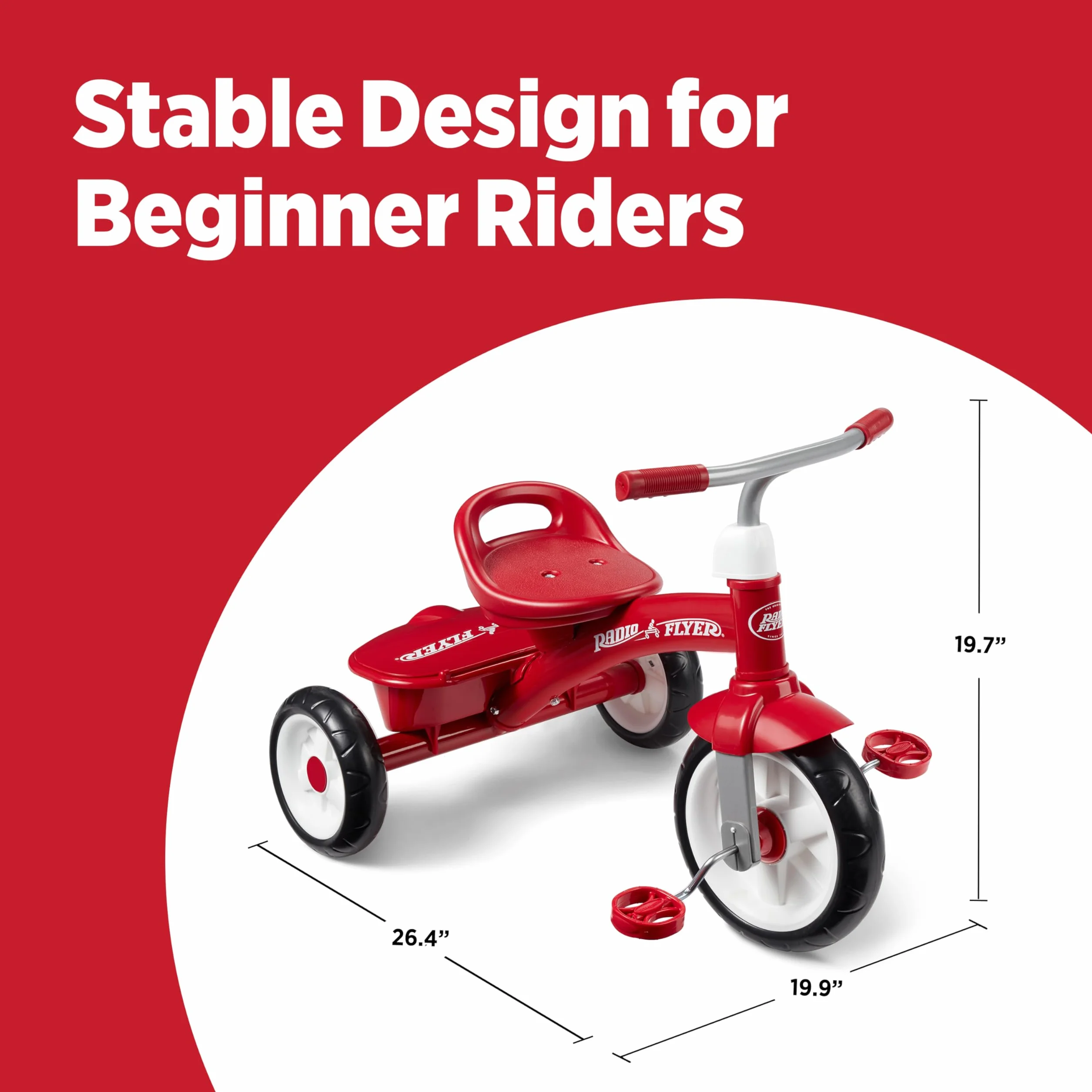 Radio Flyer Triciclo Red Rider, triciclo per esterni, per bambini da 2 ½ a 5 anni (Esclusiva Amazon)