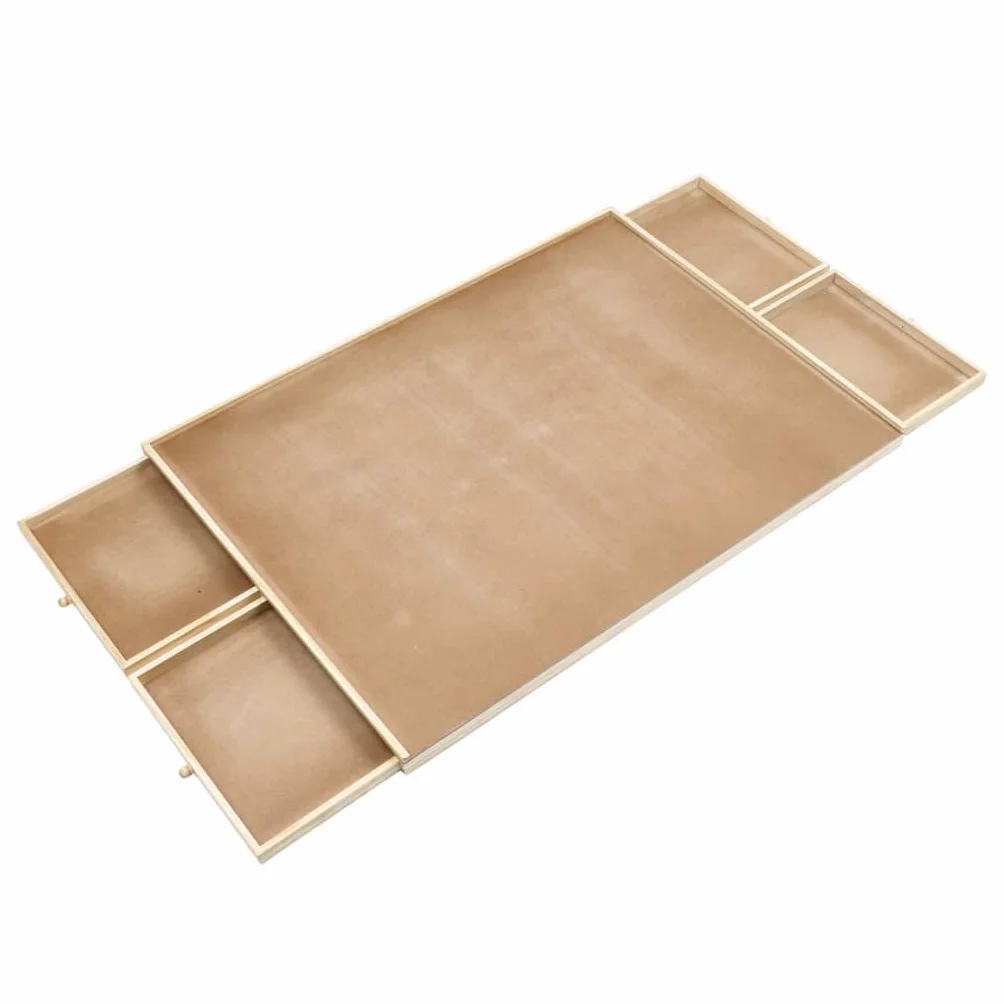 HI Tavolo per Puzzle con 4 Cassetti 76x57x4,5 cm in Legno
