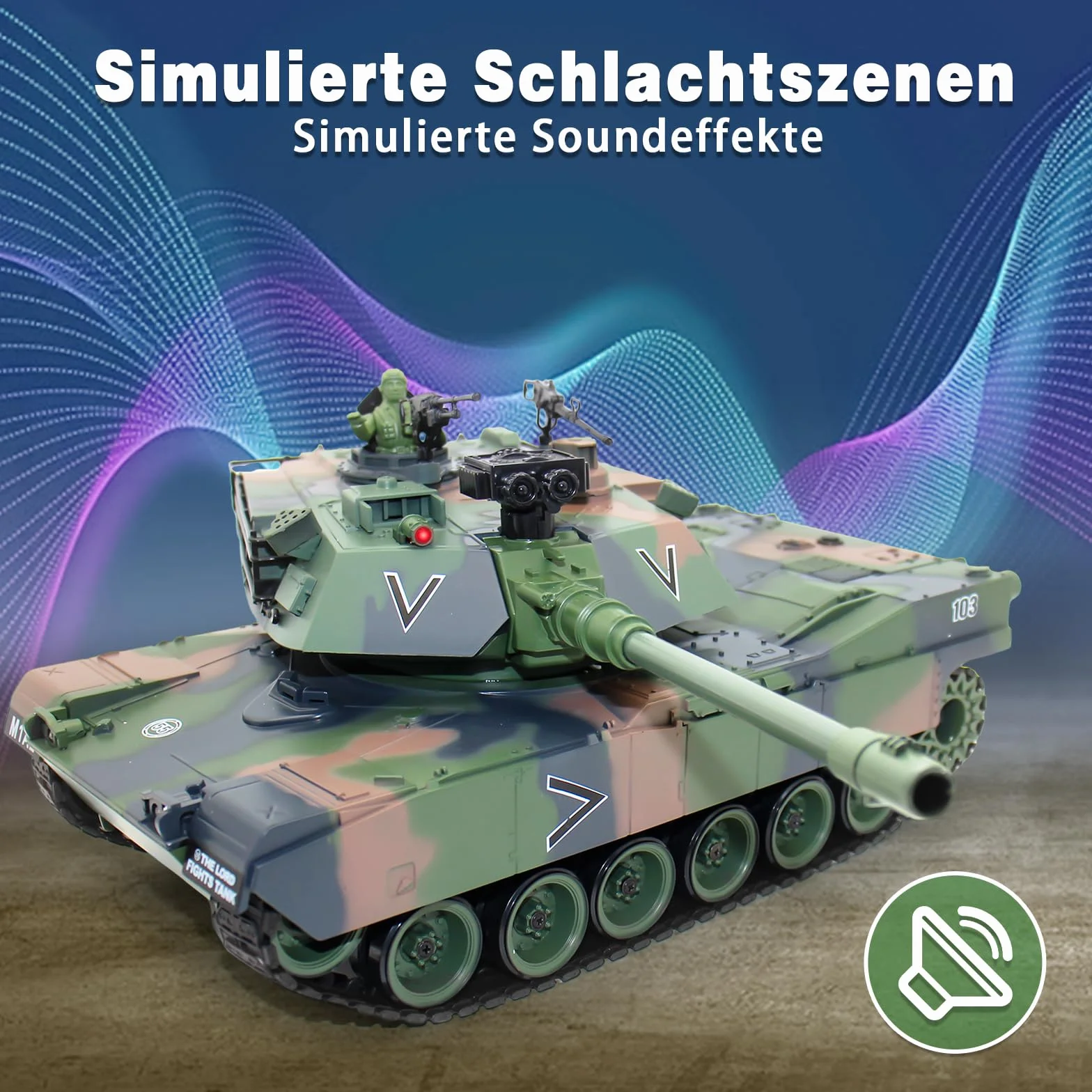 Carro armato radiocomandato 1/18 RC, M412, giocattolo modello di carro armato telecomandato, 15 CH Battle Army Serbatoio luce fumo, veicolo militare RC per adulti e bambini che spara BBS e bombe