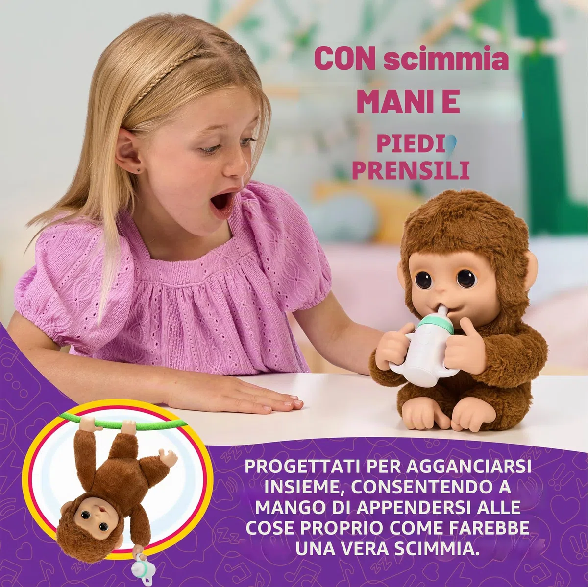 Little Live Pets Mon Bébé Singe Peluche interactive