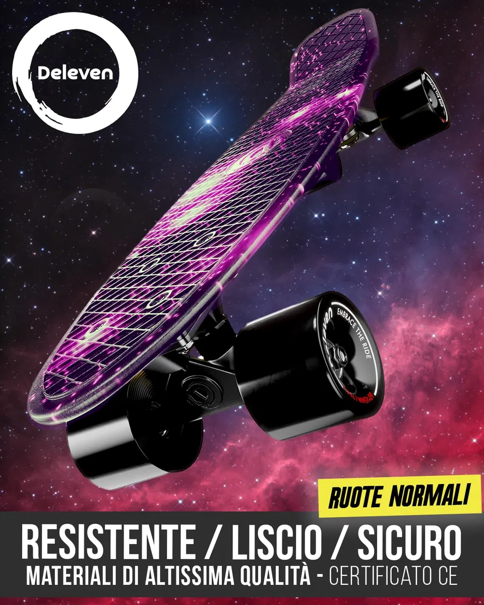 Skateboard per Bambini e Adulti - Mini Cruiser per Età 5-10 Anni