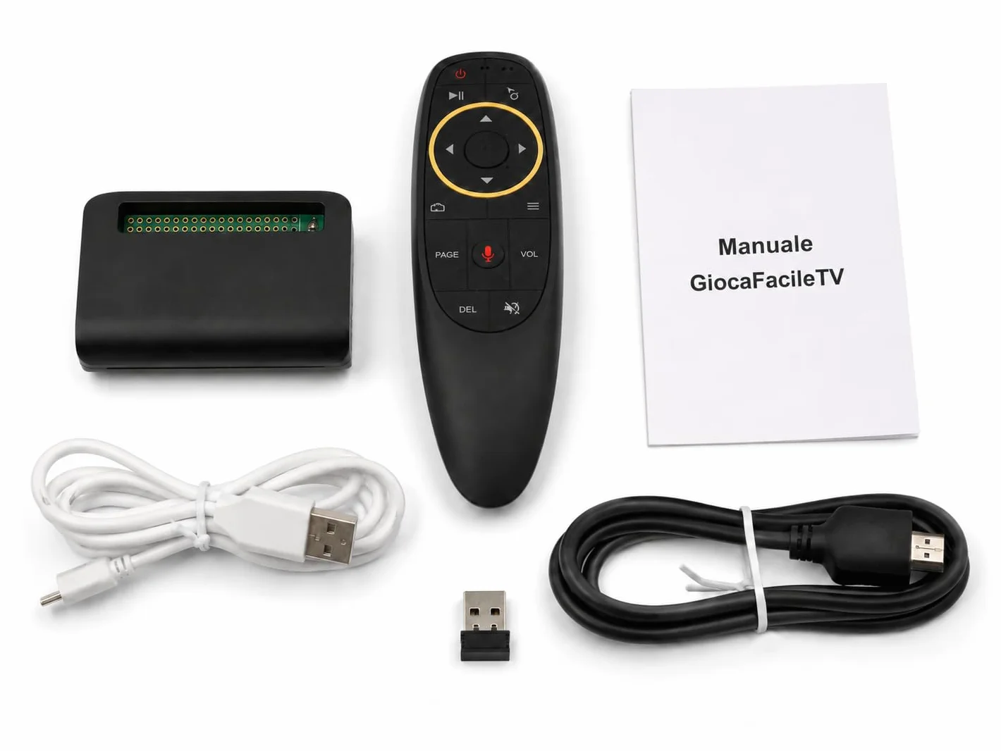 GiocaFacileTV - Console di Giochi per TV - Idea Regalo per Nonni e Genitori - Carte, Quiz, Cruciverba, Memoria - Pensata per Anziani, Telecomando Semplice e Caratteri Grandi - by Semplay