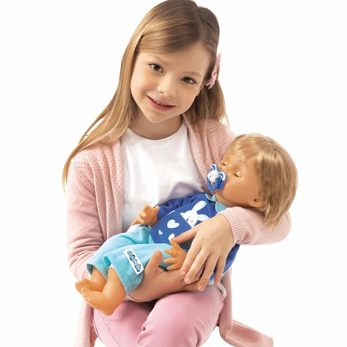 Cicciobello Bua, Bambola Interattiva con Accessori, Giochi Bambini 2 anni, Accessori per la Cura Come Termometro e Stetoscopio, Usa il Ciuccio per Farlo Smettere di Piangere!