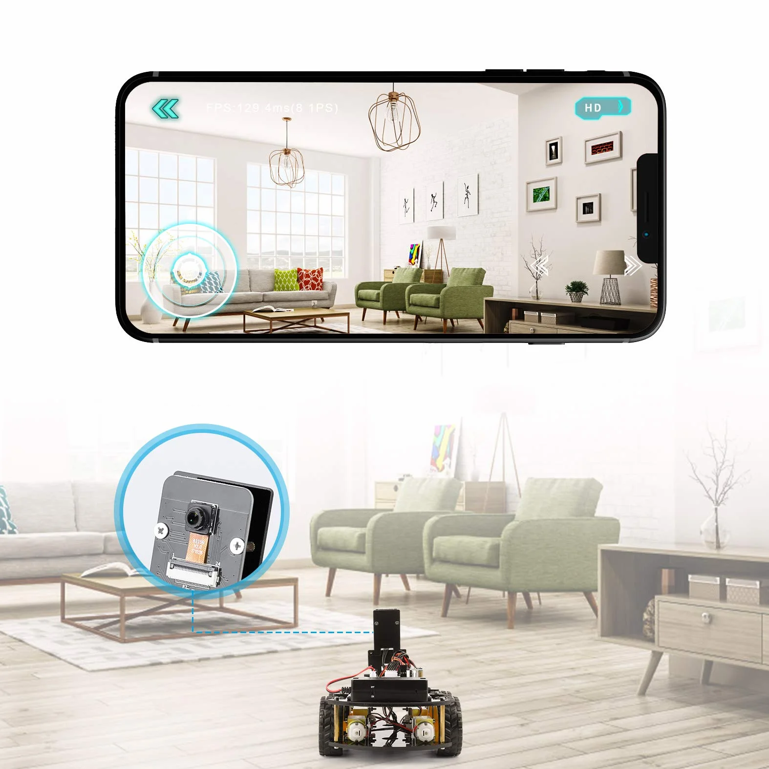 ELEGOO Kit Robotico Auto Intelligente Automatico 4.0 con UNO R3, Modulo di Tracciamento Lineare, Sensore Ad Ultrasuoni, Telecomando IR, Giocattolo Educativo per Studente Arduino