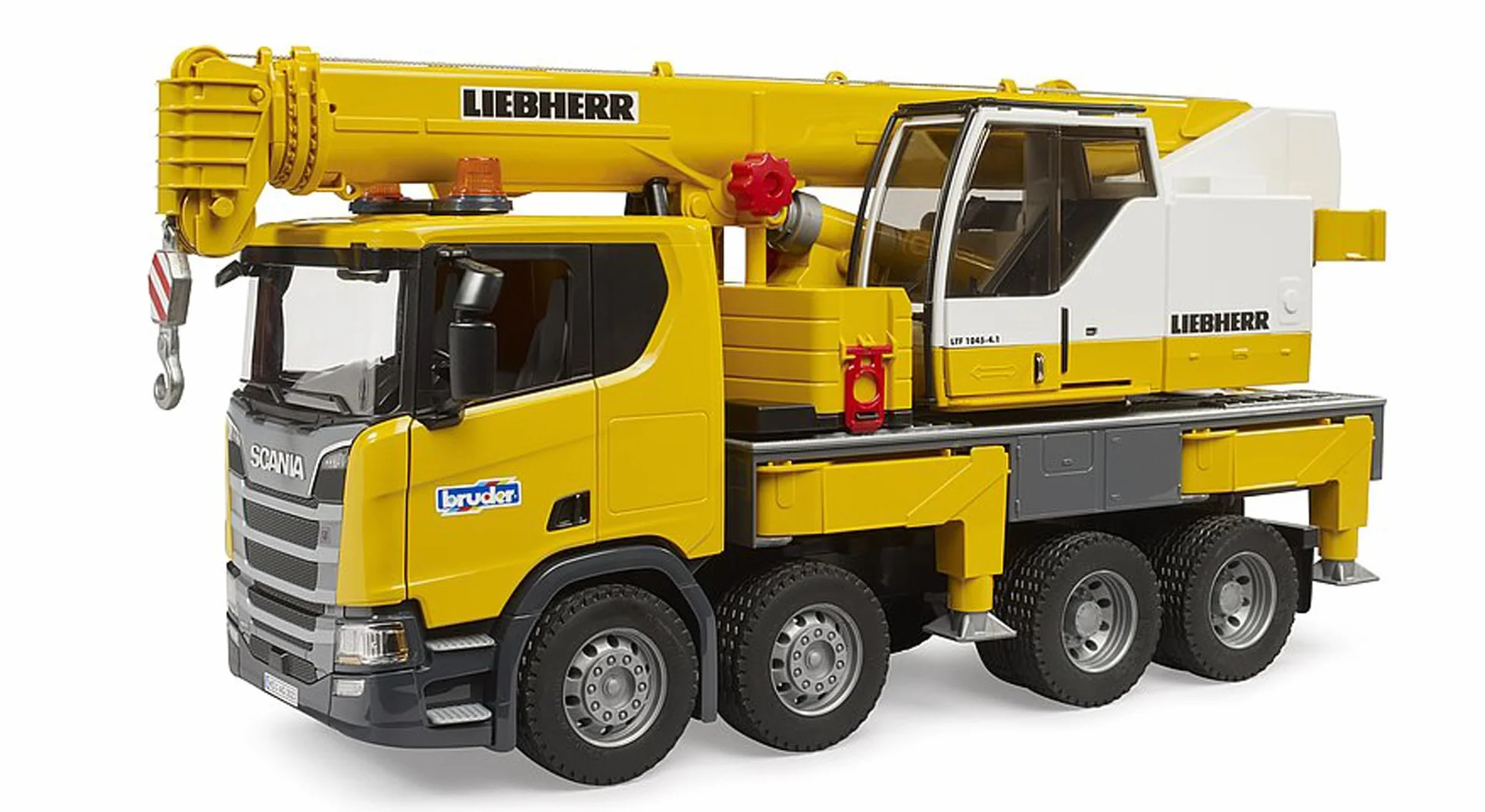 bruder 03571 - Scania Super 560R autogru Liebherr con modulo luci e suoni, veicoli, veicolo da costruzione, autogru, camion, giocattoli dai 4 anni in su | plastica ABS