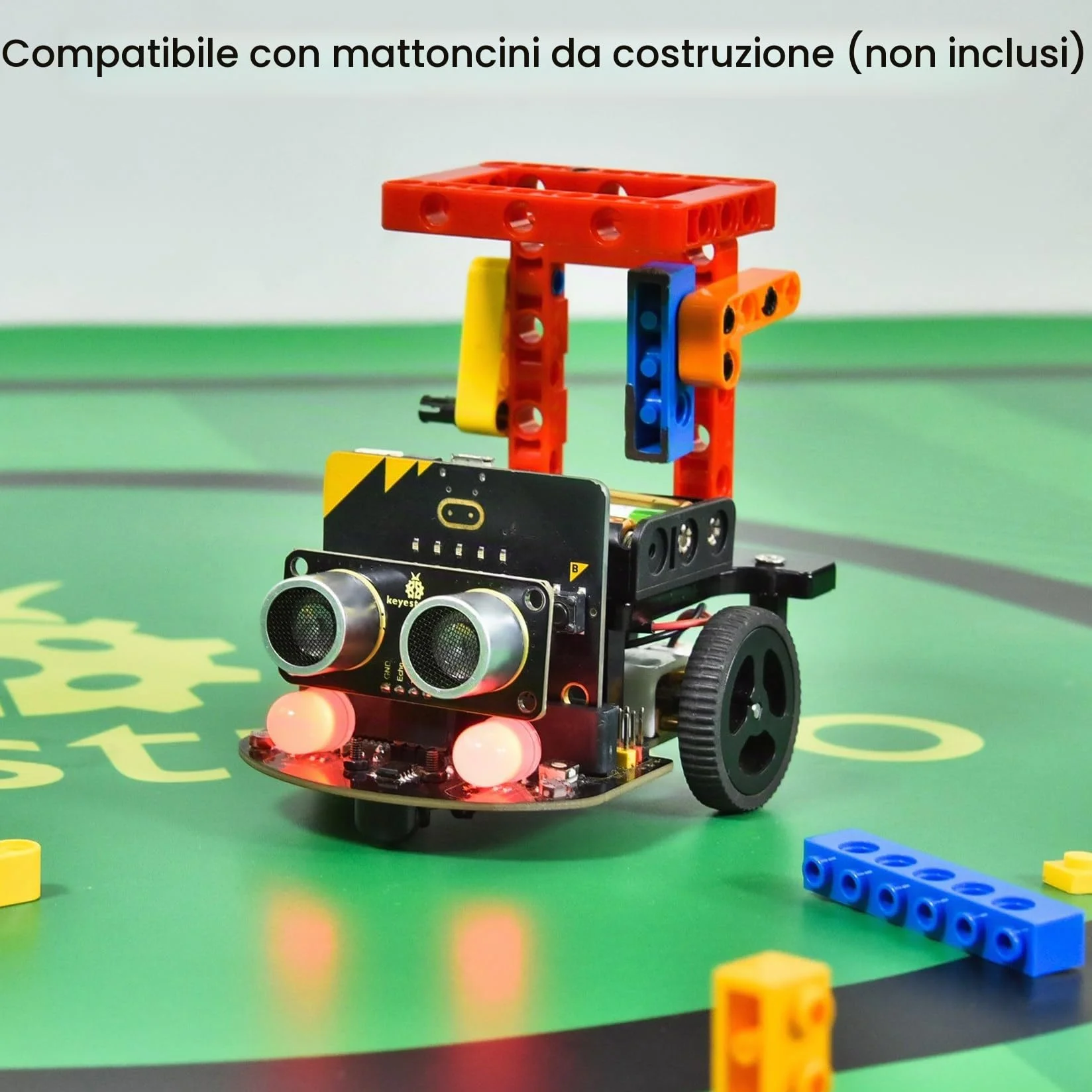 KEYESTUDIO BBC Micro:bit Robot (Micro bit V2 Board non incluso) per 14+ adolescenti