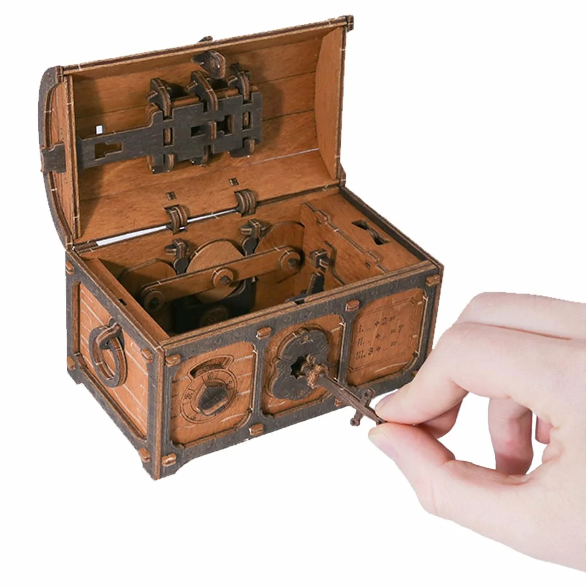 WOODEN.CITY Scrigno del tesoro Escape Room in a Box, scatola rigida per adulti, kit di legno per indizi, puzzle 3D Escape Room, puzzle meccanici in legno per adulti, scatola puzzle pirati