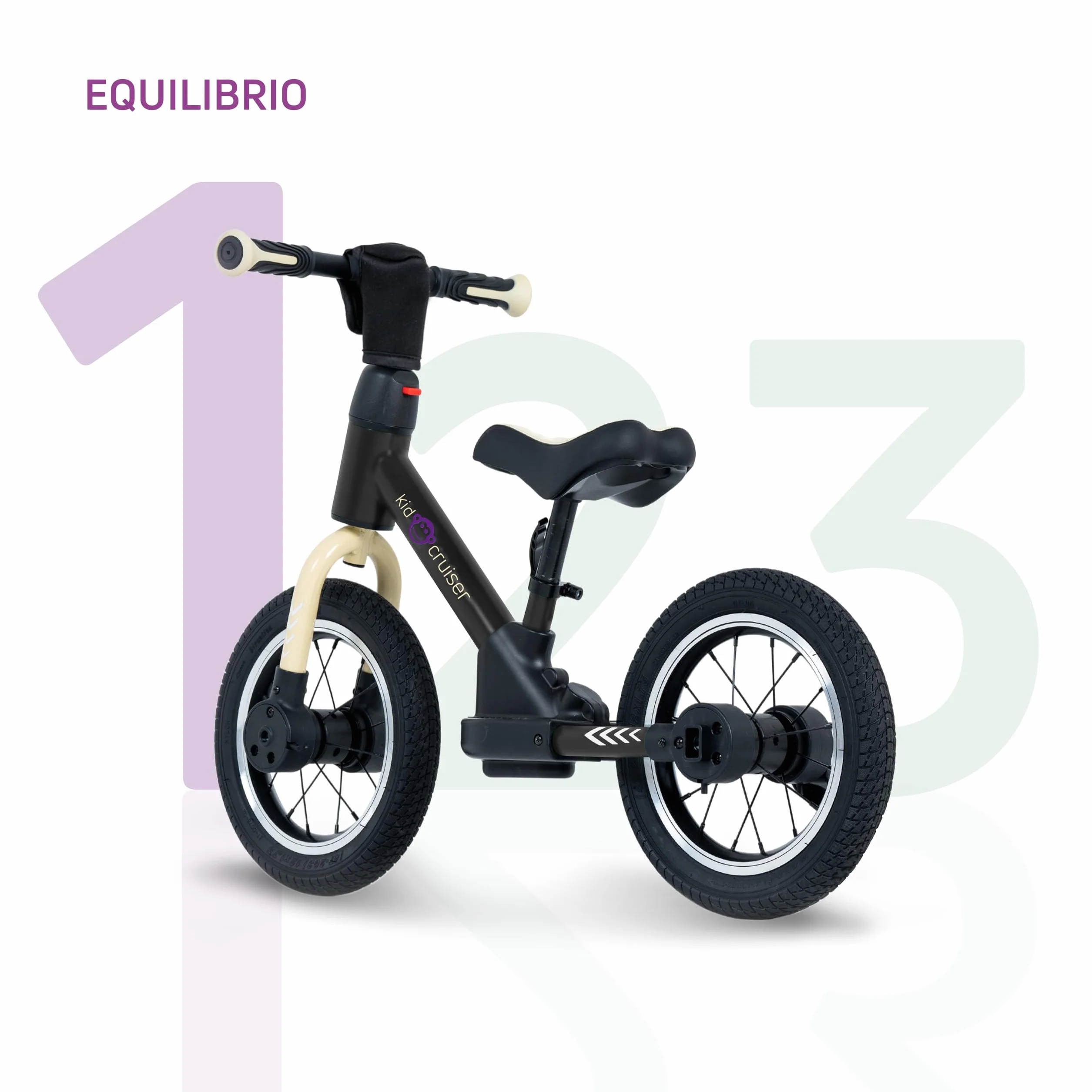 Kidcruiser Pedalplay bicicletta senza pedali 2 anni 3‑in‑1 con rotelle LED e pedali, telaio modulare