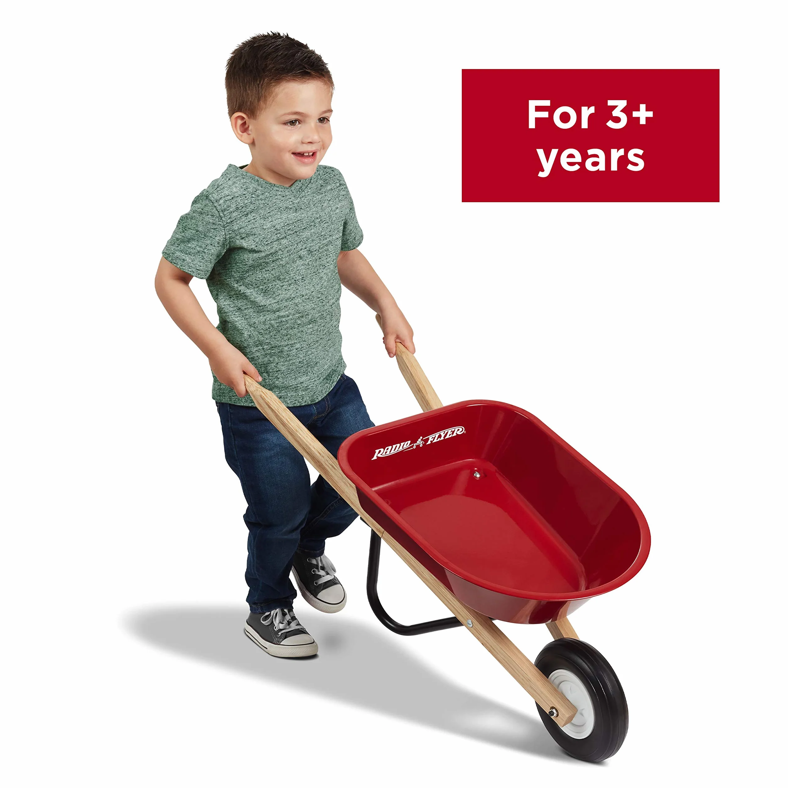 Radio Flyer Carriola per bambini, carriola giocattolo rossa per bambini