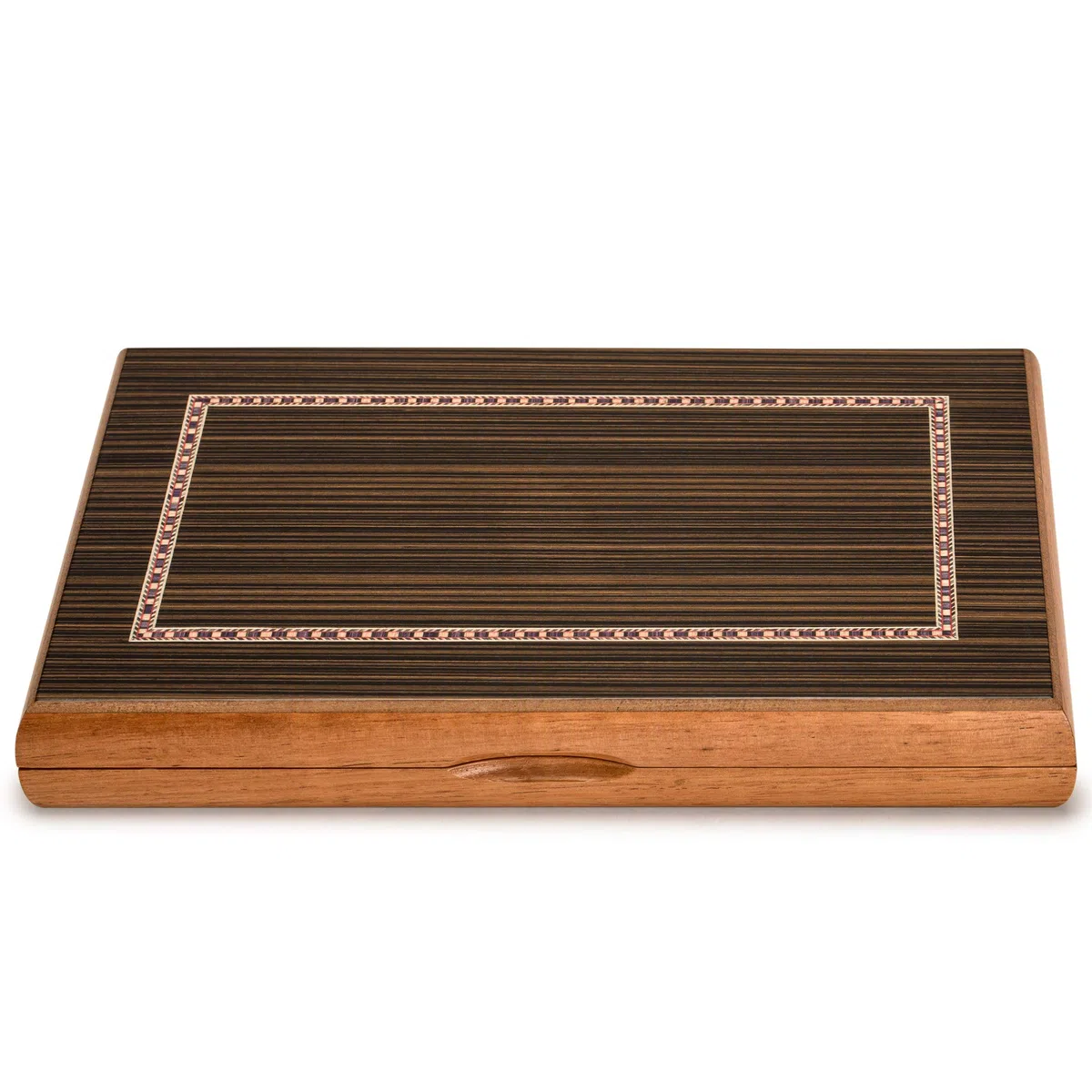 Yellow Mountain Imports, Set Backgammon Intarsiato in Legno, "Dorne" - con Pedine e Accessori, Tabellone 33 centimetri