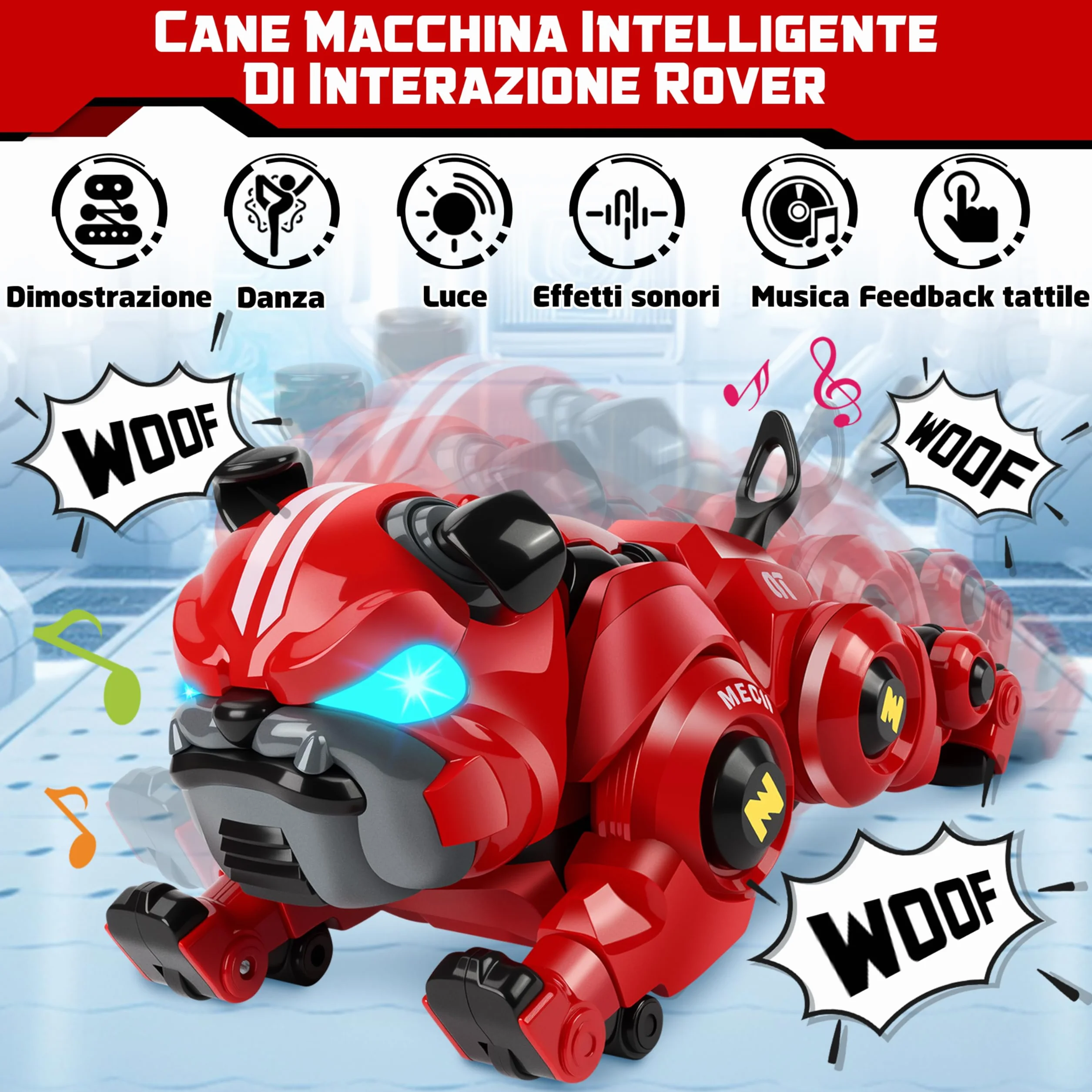 Aragallant Cane Robot Giocattolo per Bambini 6 7 8 9 Anni, RC Robot Cane Telecomandati Programmabile Interattivo, Gesture Sensing con Cantando Balla, Regalo Compleanno Natale per Bambini
