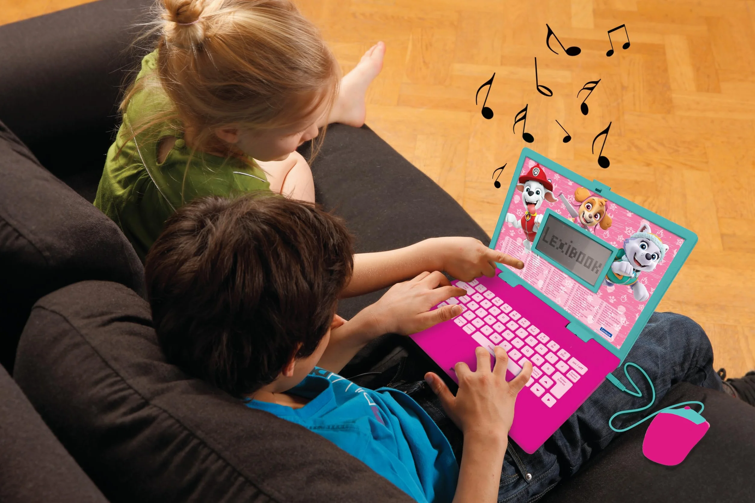 Lexibook Paw Patrol - Computer educativo bilingue Francese/Inglese, Giocattolo per Bambini con 124 attività per Imparare, divertirsi e Suonare Pianoforte, Rosa, JC598PAGi1
