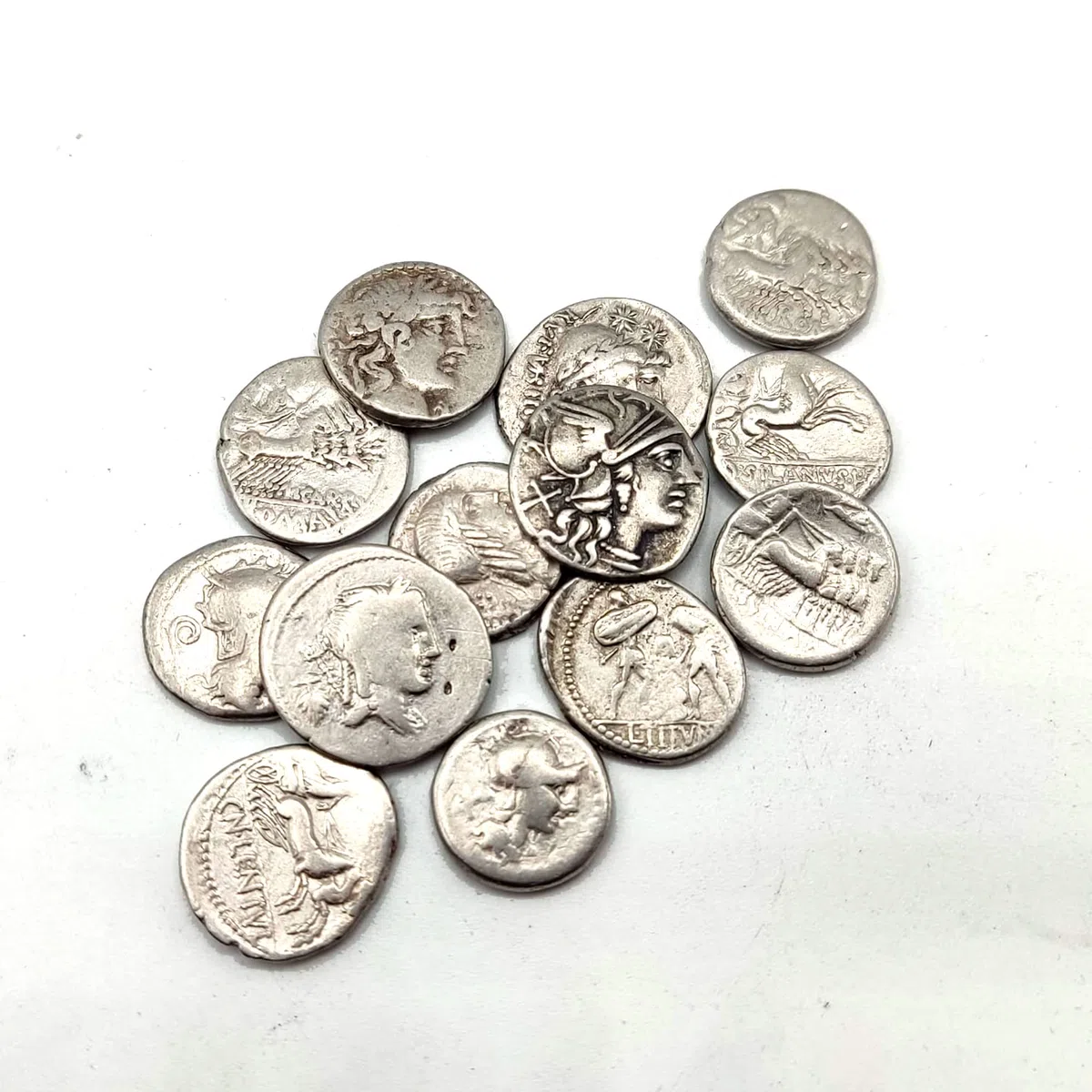 Monete dell'Antichità Denario d'Argento Repubblica Romana 509-27 BC Certificato Autenticità