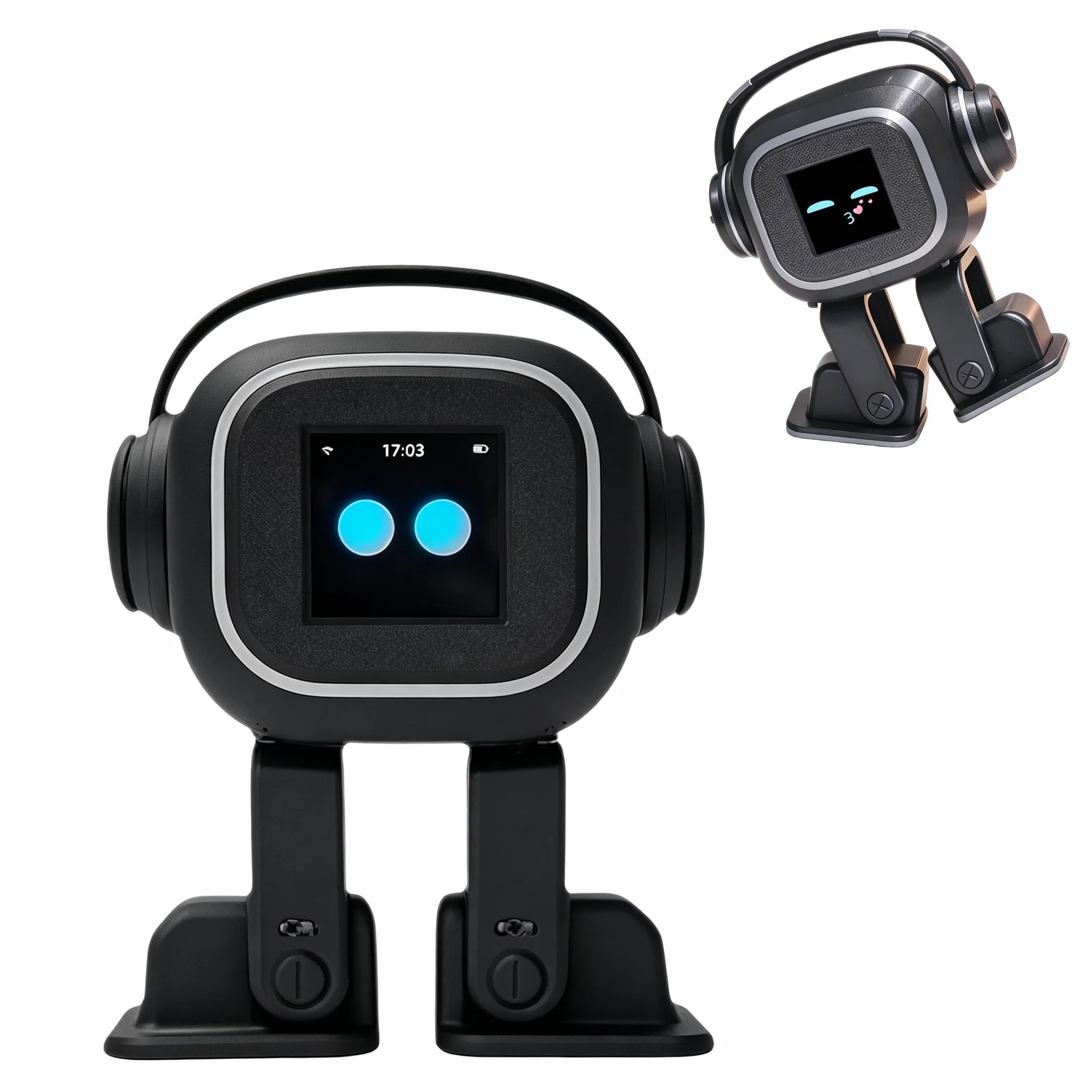 Chatbot AI per COMPANION Robot con interazione emotiva, intrattenimento canto e ballo, controllo vocale, espressione (nero)
