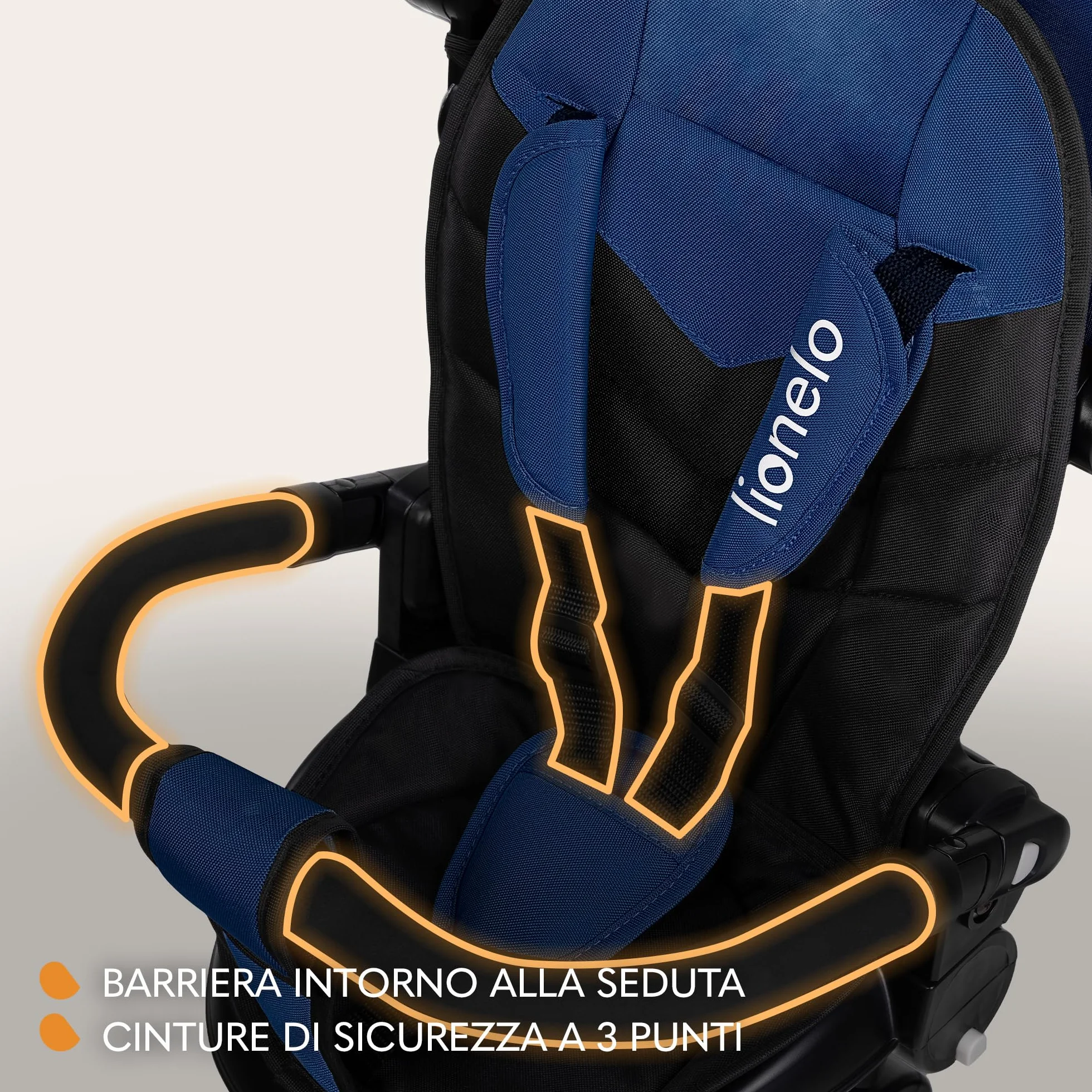 LIONELO Tris Plus 2in1 Bicicletta Triciclo e Passeggino pieghevole per bambini da 9 mesi fina a 25kg Sedia 360gradi Fronte Mamma o Strada Bici regolabile e compatta Borsa Portabibite Ruote PU (Blue)