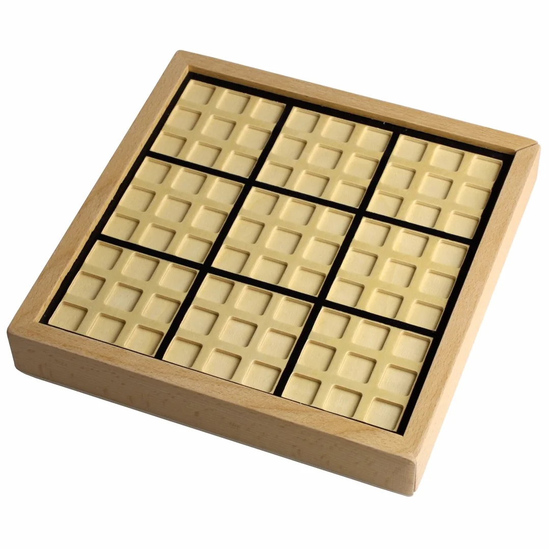 Andux Sudoku Puzzle Gioco da Tavolo con Cassetto in Legno Numero SD-02 Nero