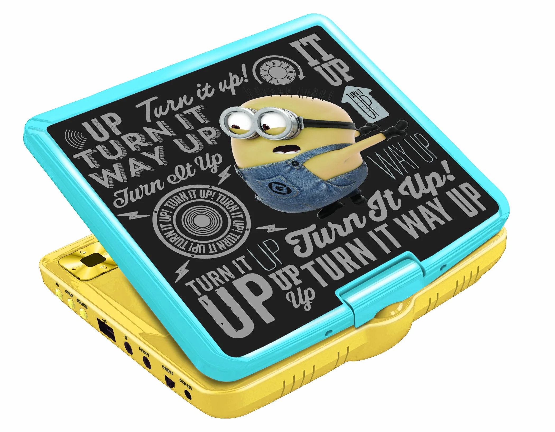 Lexibook Universal Cattivissimo Me Minions Lettore Dvd Portatile, LCD da 7 ", 2 Altoparlanti, Batteria Ricaricabile, Giallo/Blu, DVDP6DES