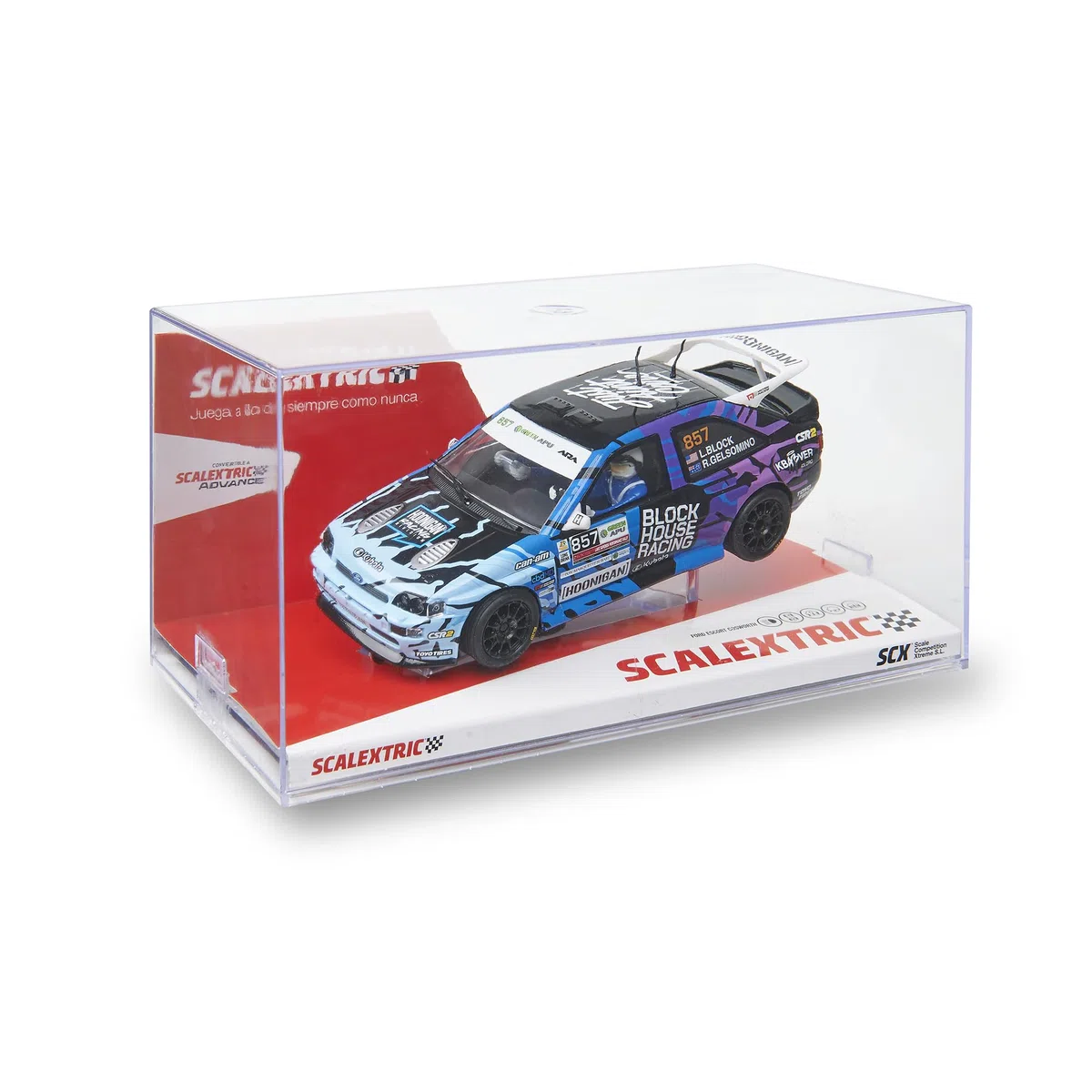 SCALEXTRIC Auto da corsa Slot Scala 1:32 Ford Escort Cosworth Lia Block