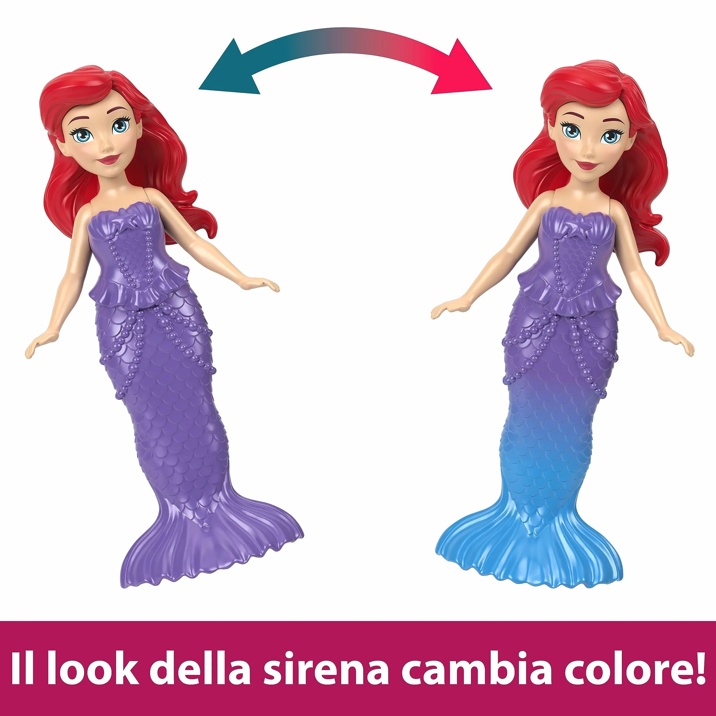 Mattel Disney Princess - Il Castello dei Due Mondi di Ariel, Set componibile Ispirato al Film, Mini Bambola e 1 Amico, 12 Accessori, 6 Aree Gioco e Piscina, Giocattolo per Bambini, 3+ Anni, HLW95