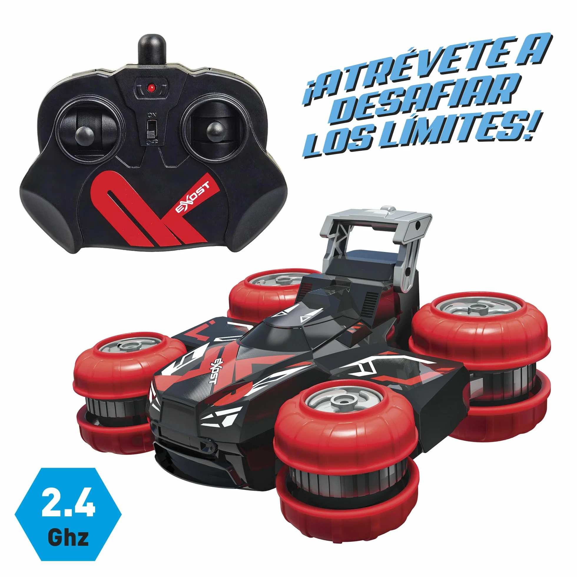 Bizak Exost Turbo Slide, auto acrobatica con ruote girevoli e portata fino a 25 metri + 5 anni (62000271)