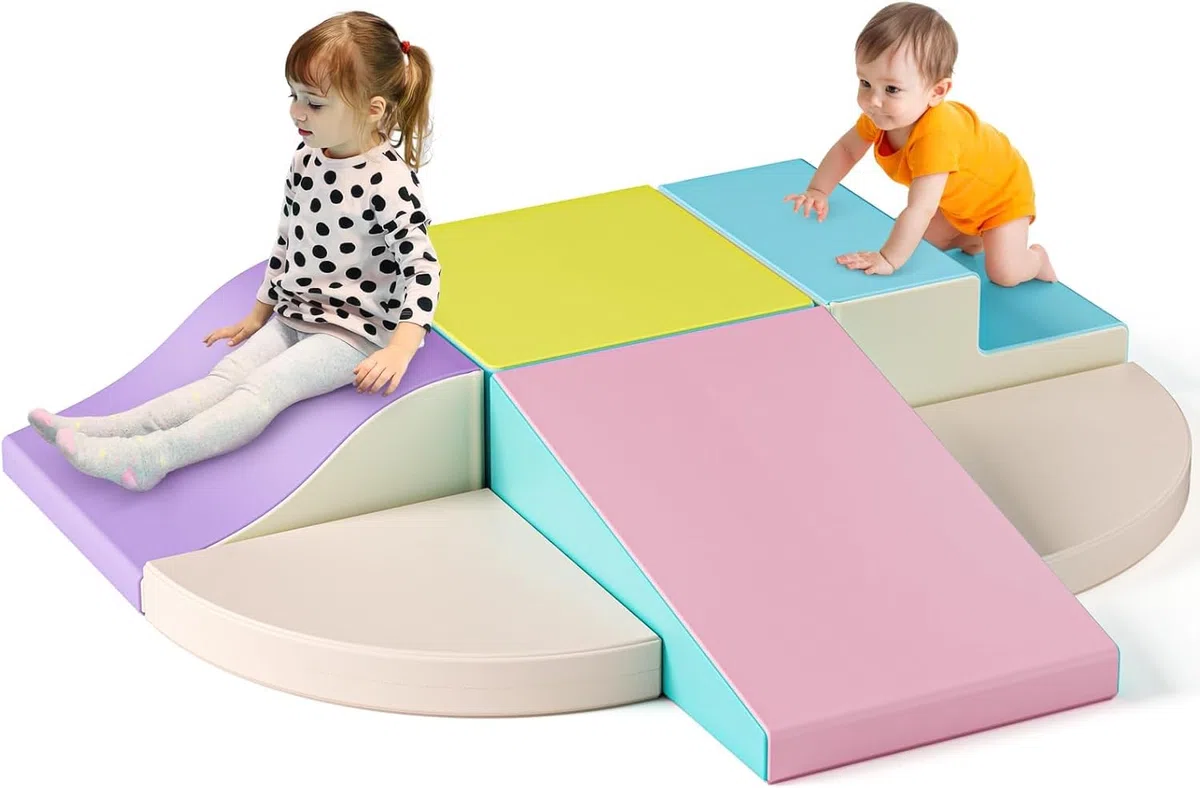 Blocchi di costruzione in schiuma per bambini, 6 pezzi, sicuri e non tossici, morbidi e grandi
