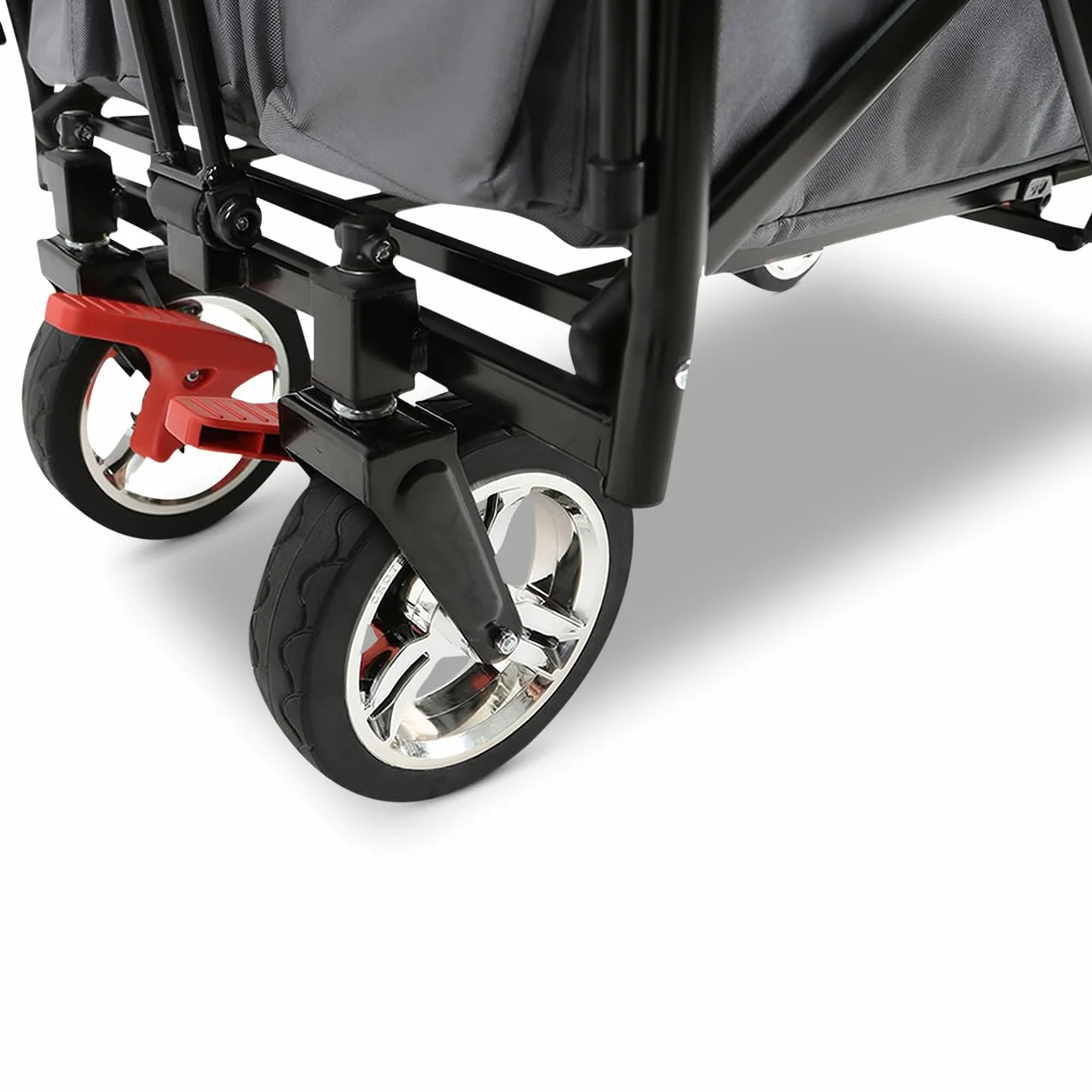FUXLIFE Carrello Pieghevole - Compact - FX-CT700 Grigio • Bollerwagen richiudibile per città e viaggi • Salvaspazio con tettuccio parasole • Portata 75 kg