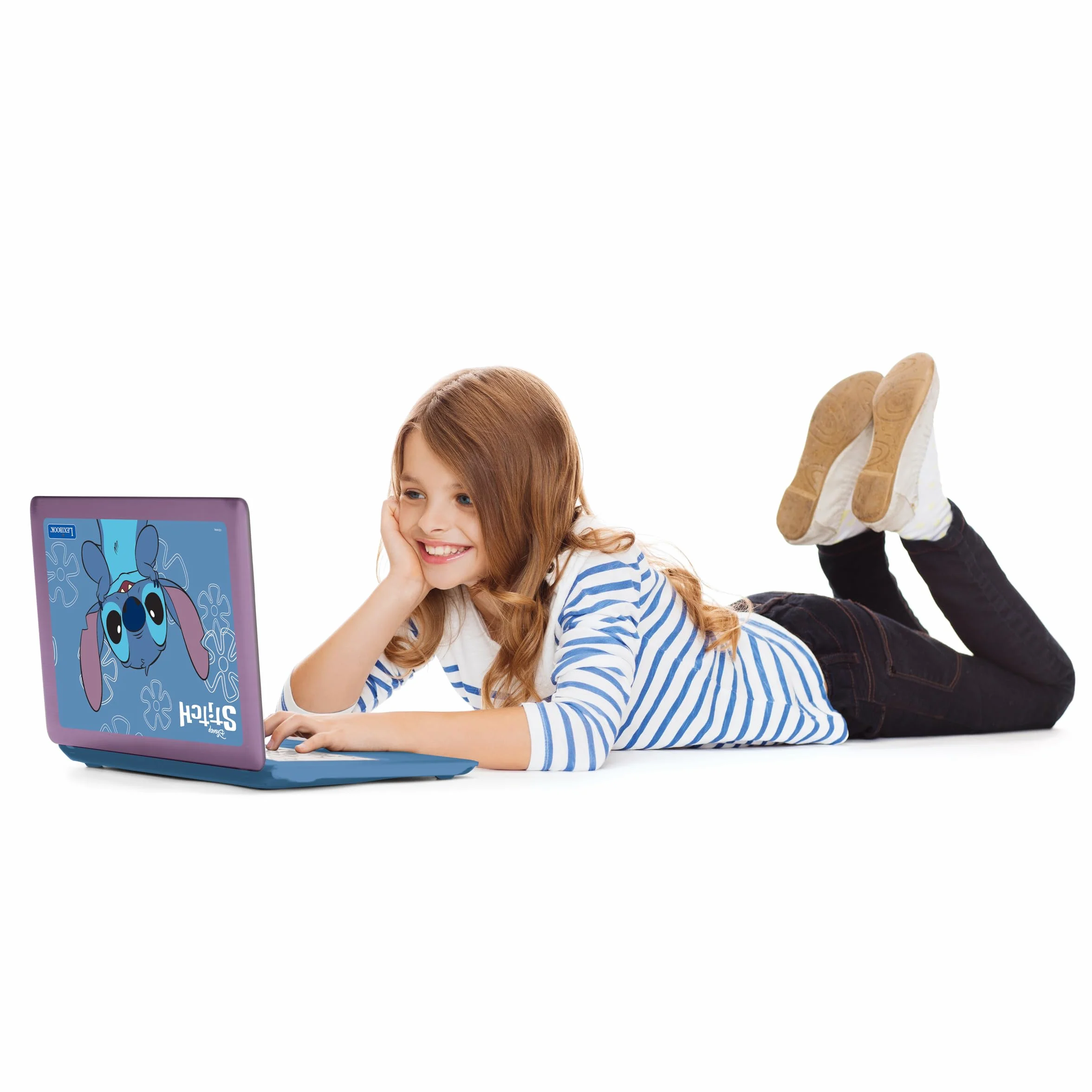 Lexibook, Disney Stitch, Computer educativo bilingue Stitch con 170 attività Inglese/Italiano, JC599Di5