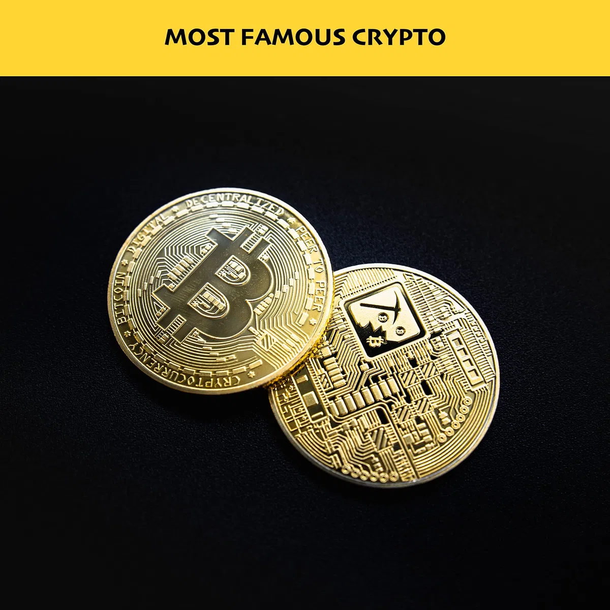 Bitcoin Moneta Fisica Custodia Esposizione Oro Collezione Adesivi