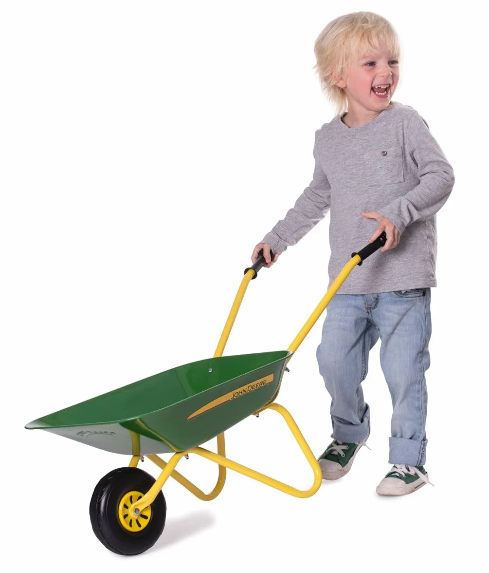Rolly Toys John Deere 271986 - Carriola per bambini, ciotola in metallo, manici in plastica, bambini dai 2,5 anni in su, 271986